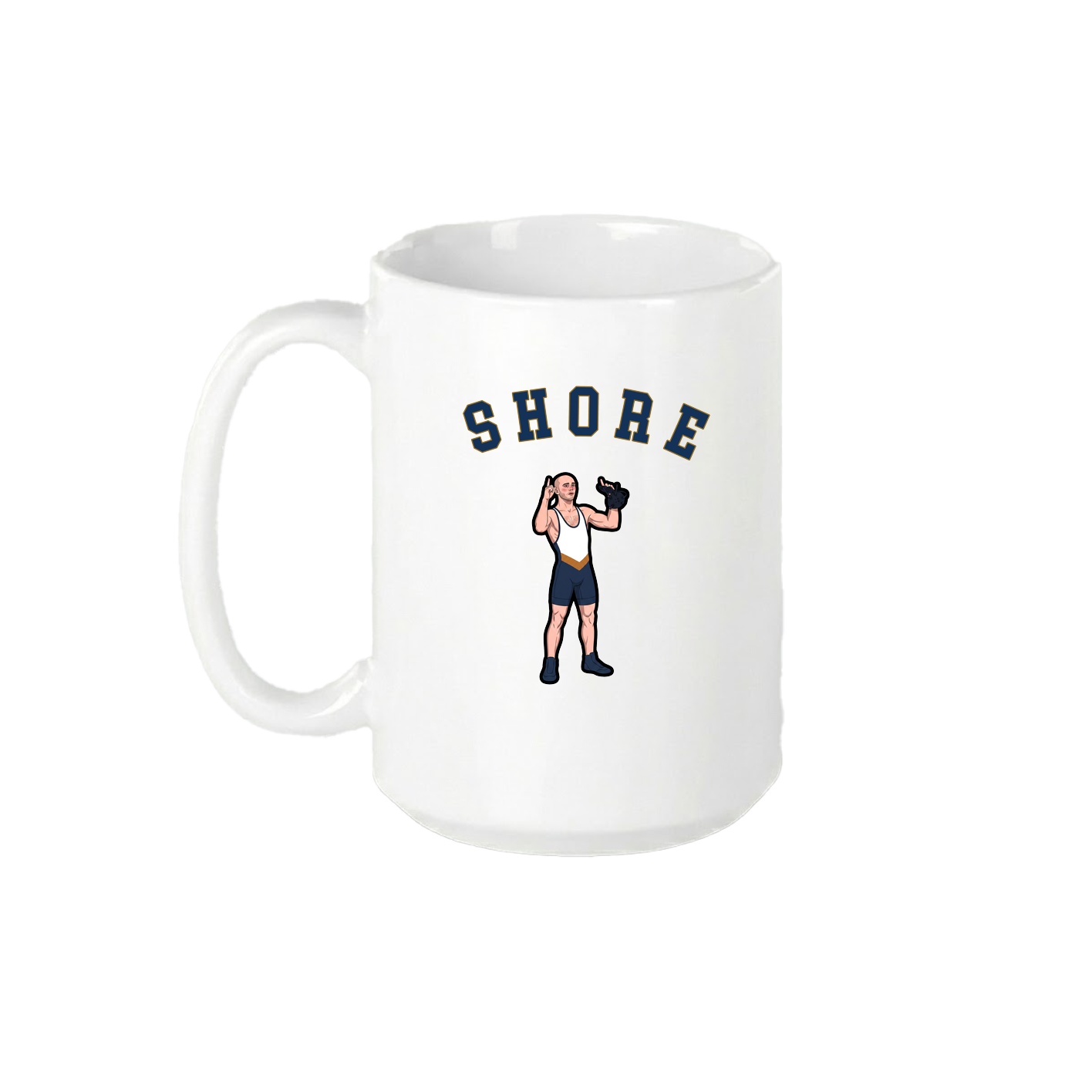 15oz Coffee Mug — Shirsey Arch in White