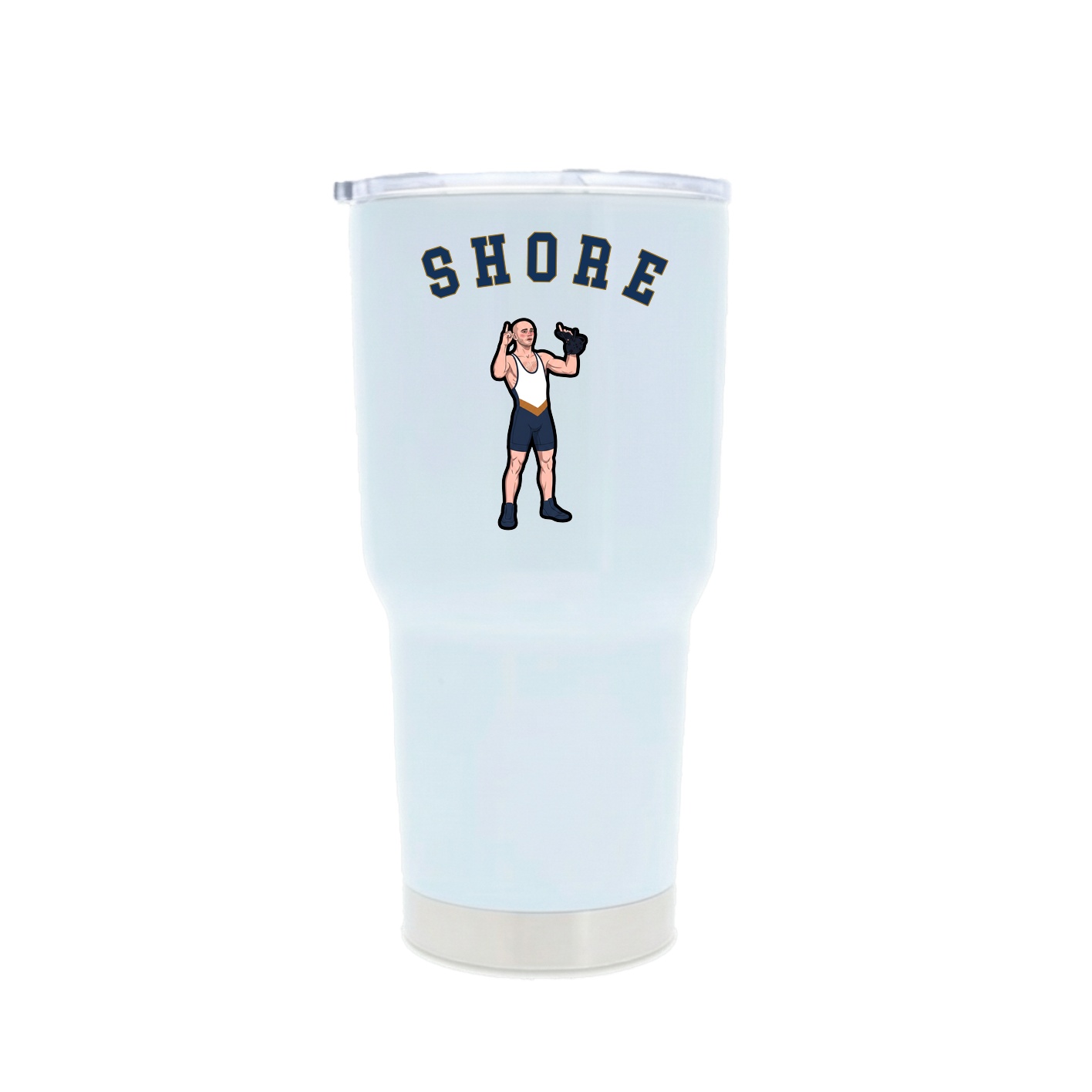 30oz Stainless Steel Tumbler — Shirsey Arch in White