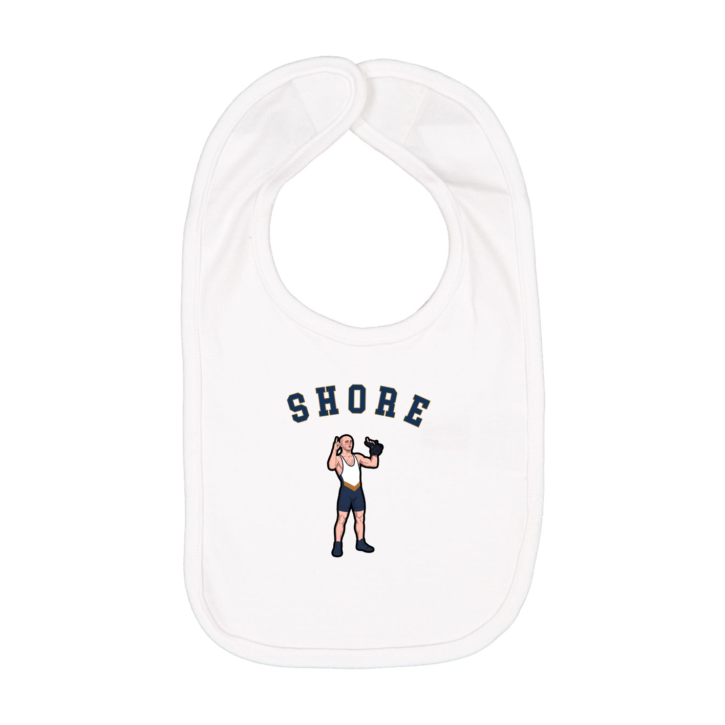 Infant Bib — Shirsey Arch in White