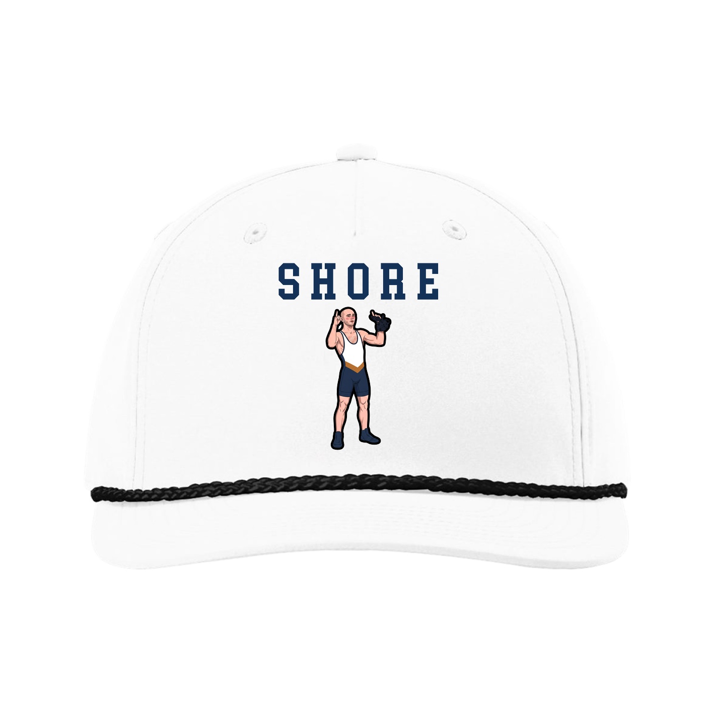 Five-Panel Classic Rope Cap — Shirsey in White