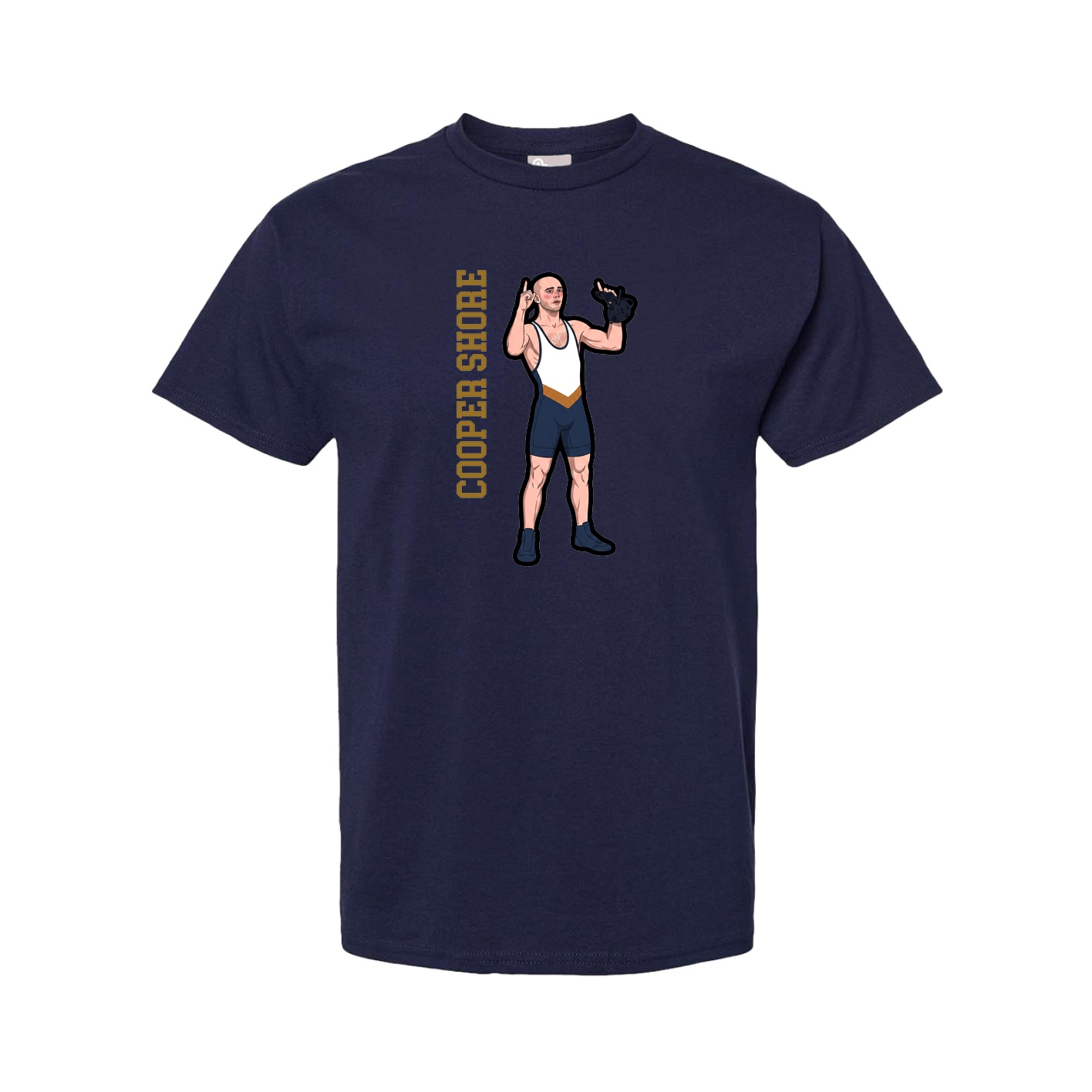 Tee — Name Vertical in Navy
