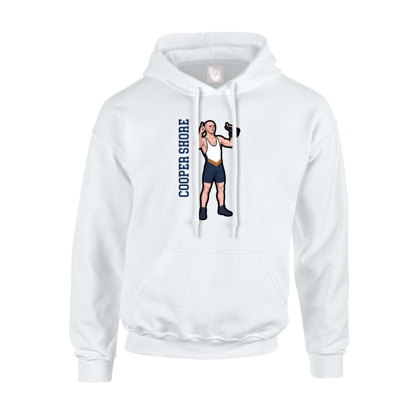 Hoodie — Name Vertical in White