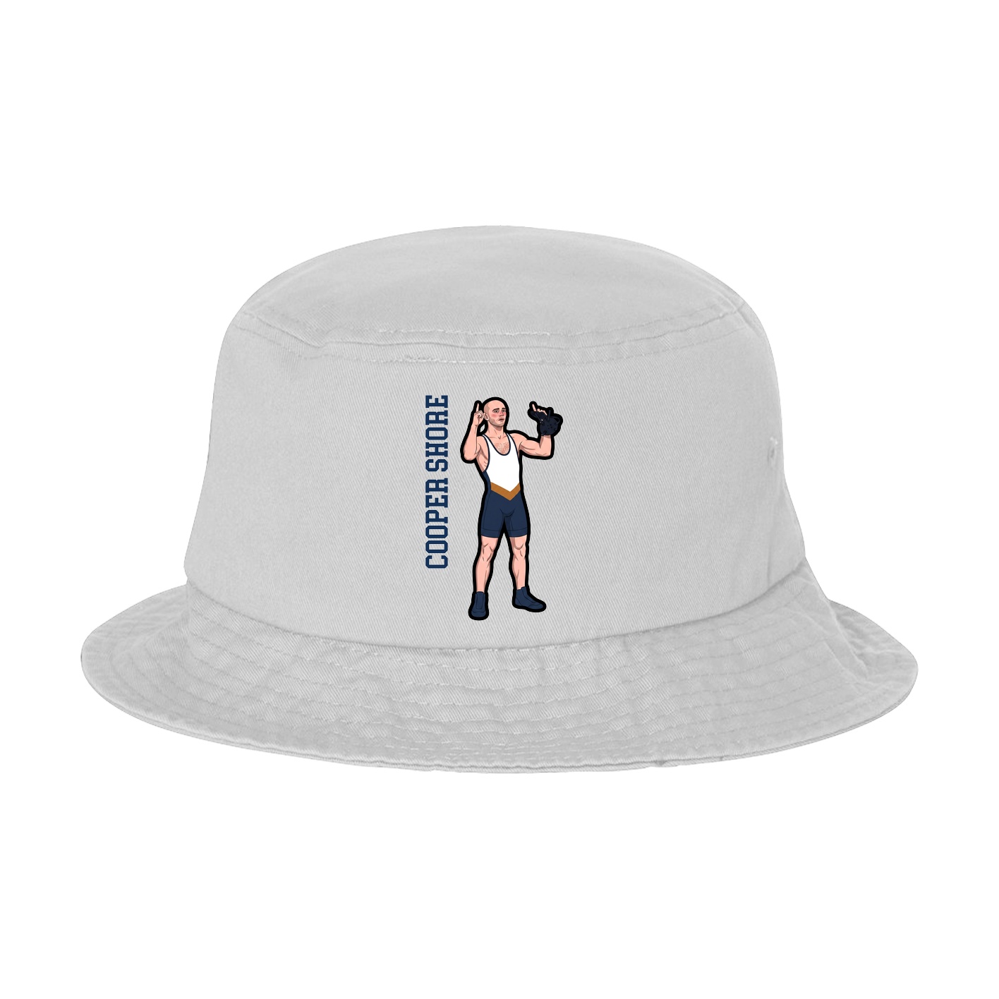 Bucket Cap — Name Vertical in White