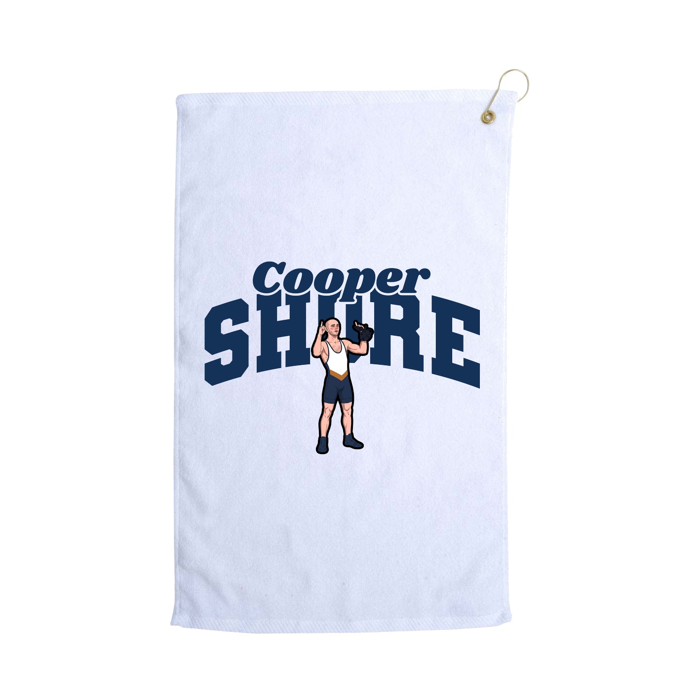 Golf Towel — Signature Arch in White