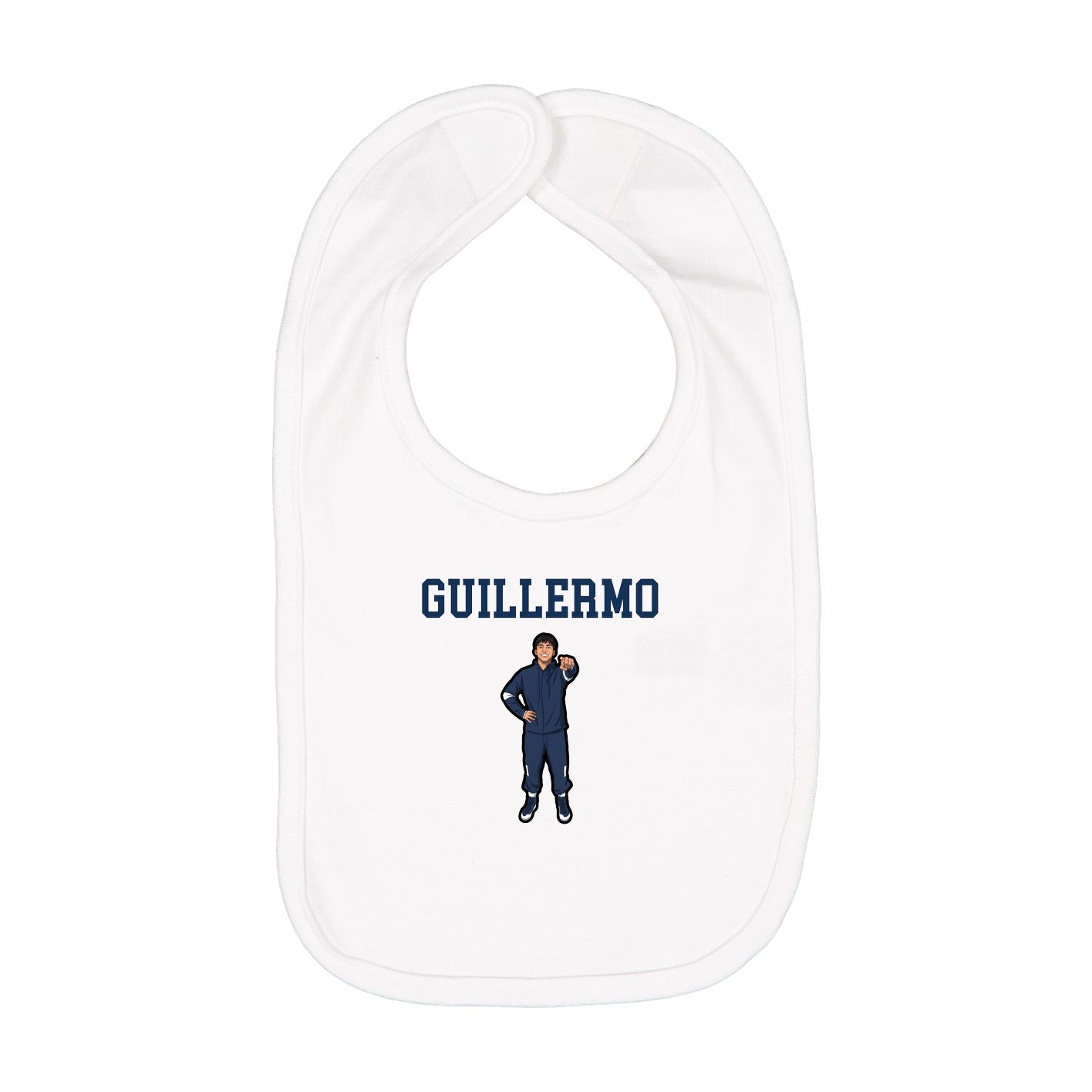Infant Bib — Shirsey in White