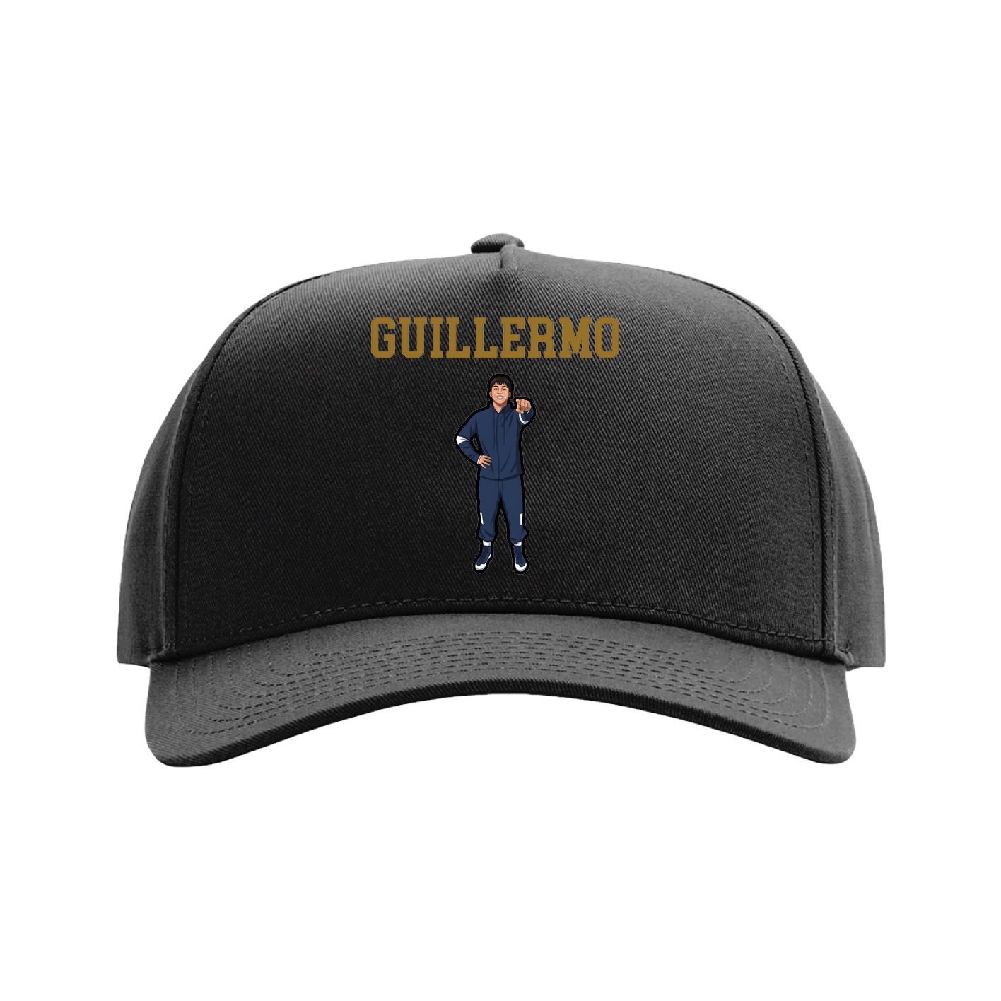 Full Fabric Five-Panel Champ Cap — Shirsey in Black