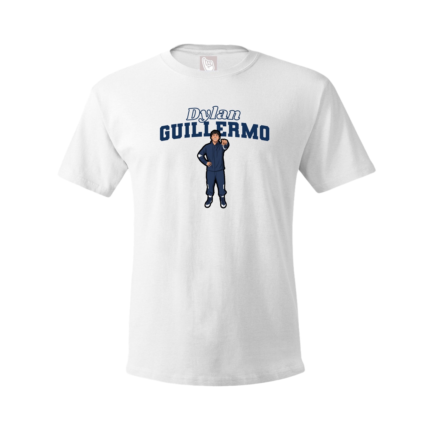Youth Tee — Name Arch in White