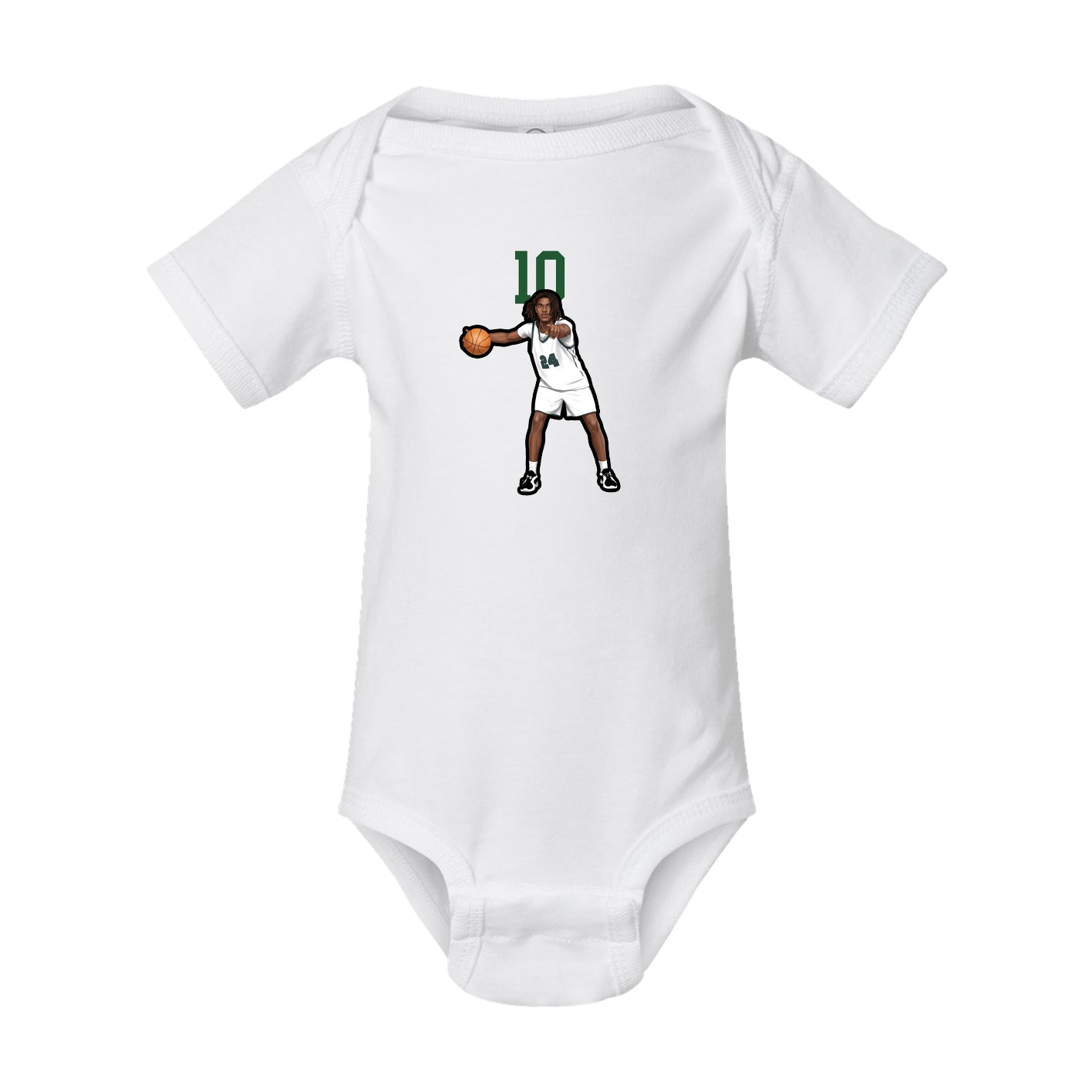 Baby Onesie — Number Top in White