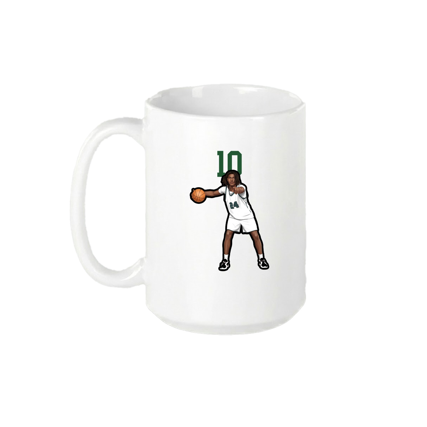 15oz Coffee Mug — Number Top in White