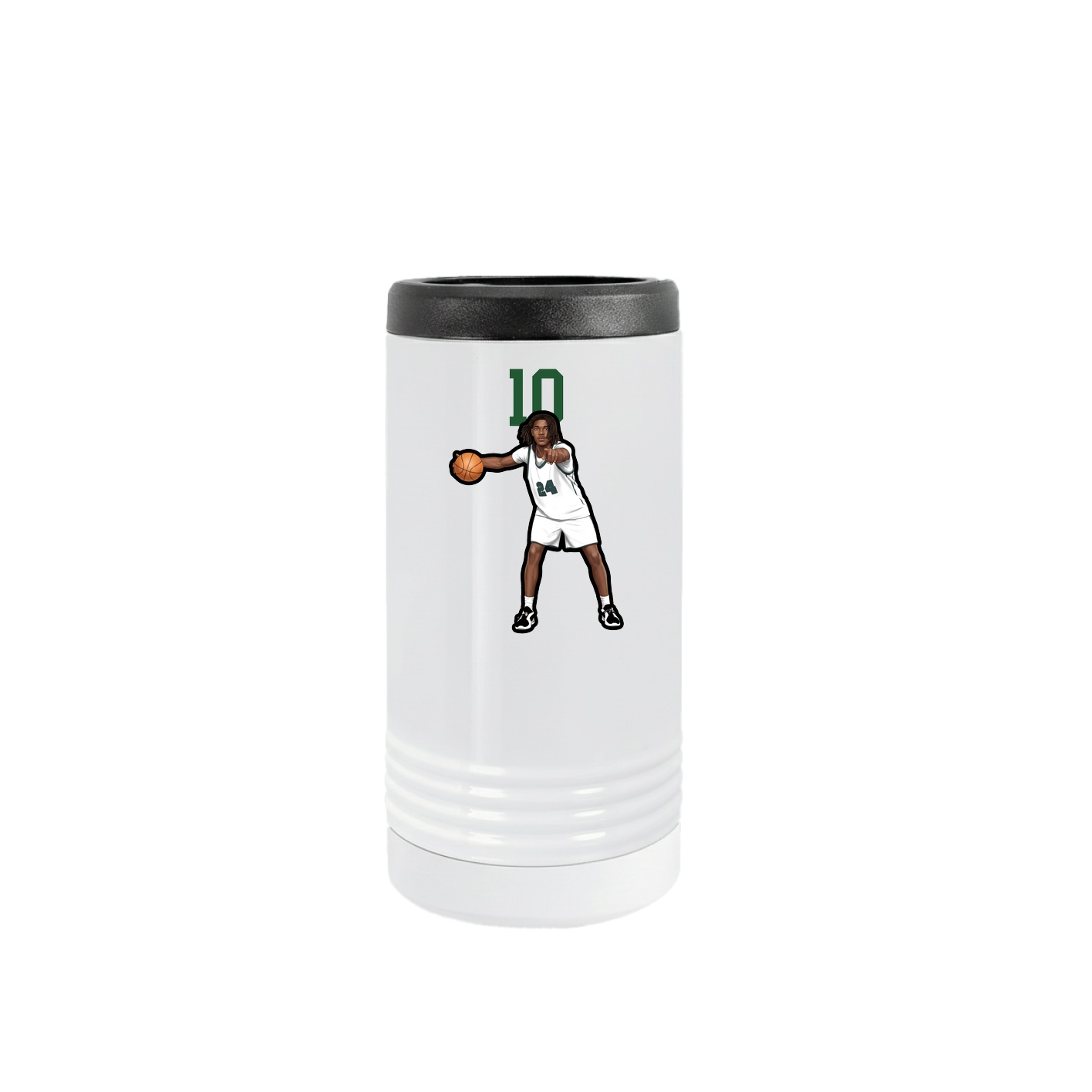 Slim Beverage Holder — Number Top in White