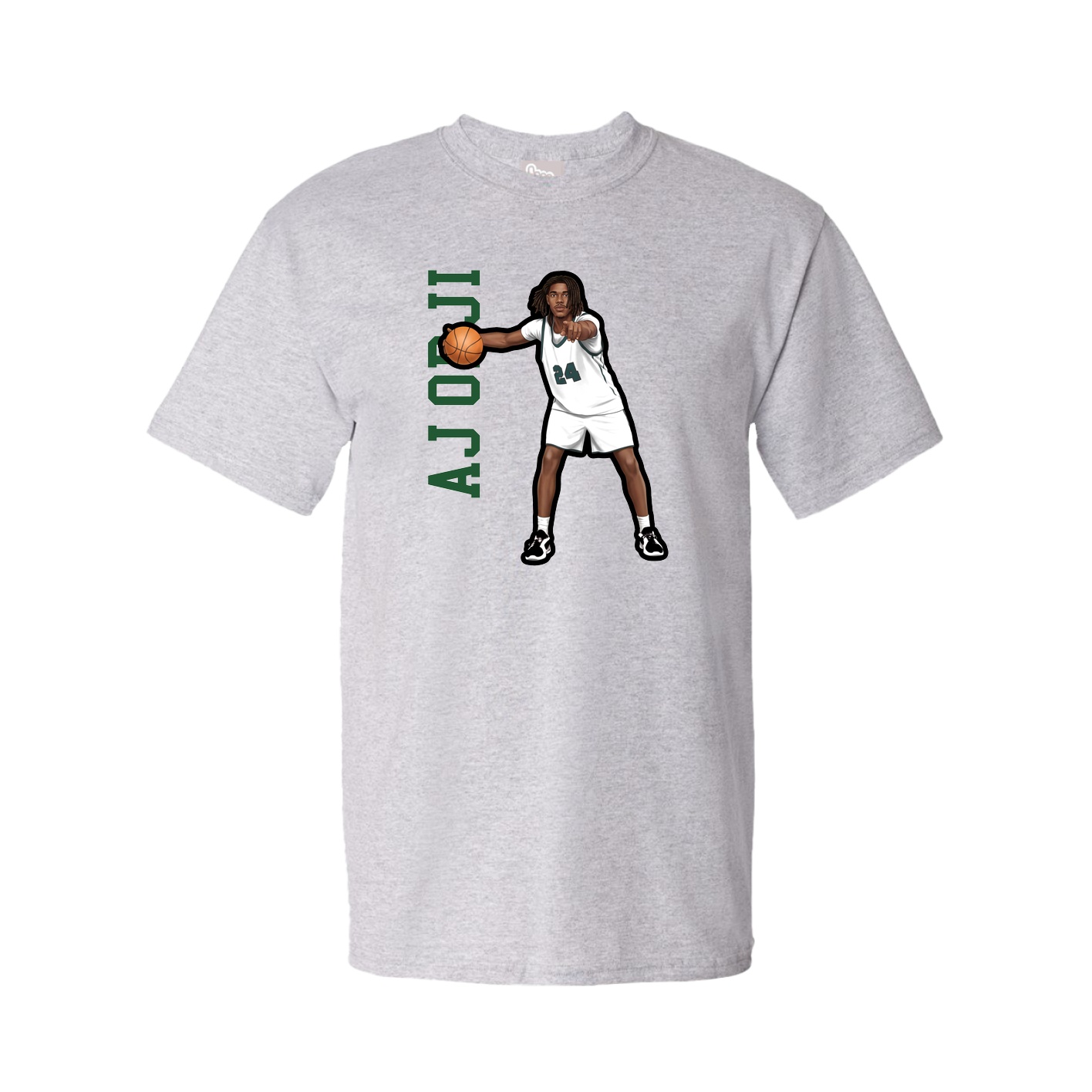 Youth Tee — Name Vertical in Grey