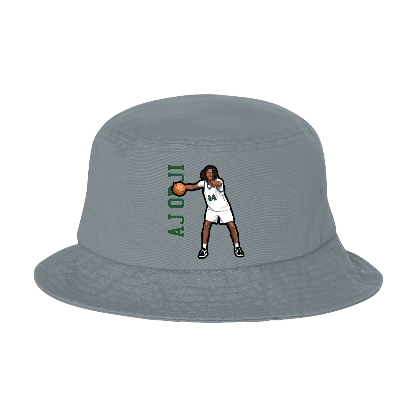 Bucket Cap — Name Vertical in Grey