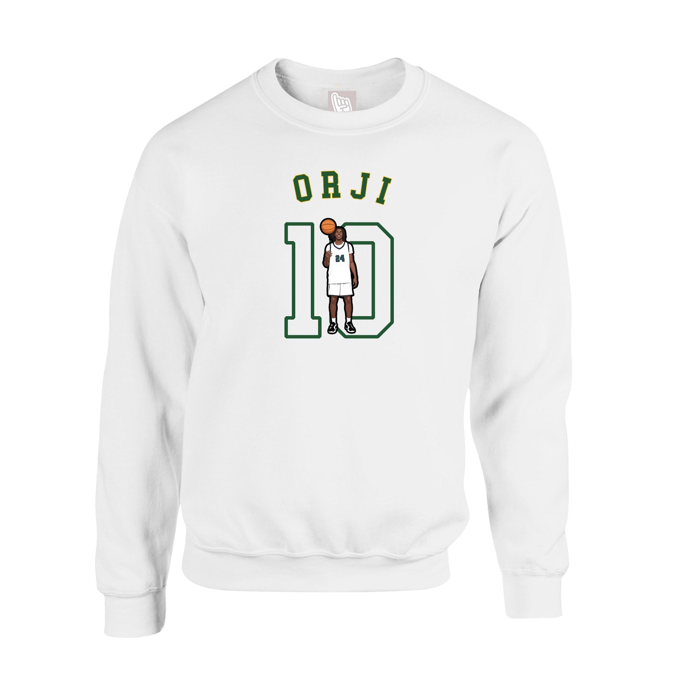 Fleece Crew — Shirsey Arch in White