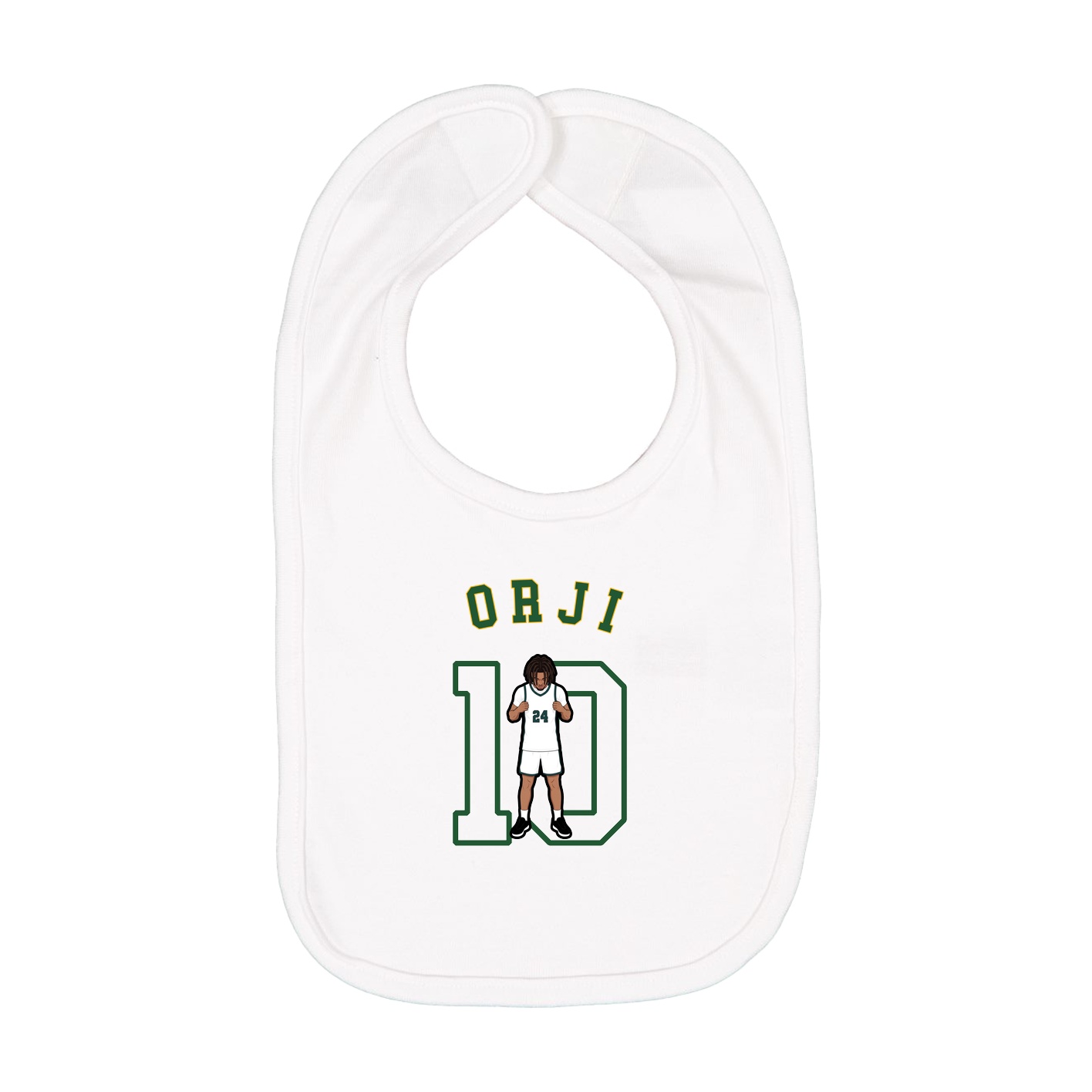 Infant Bib — Shirsey Arch in White