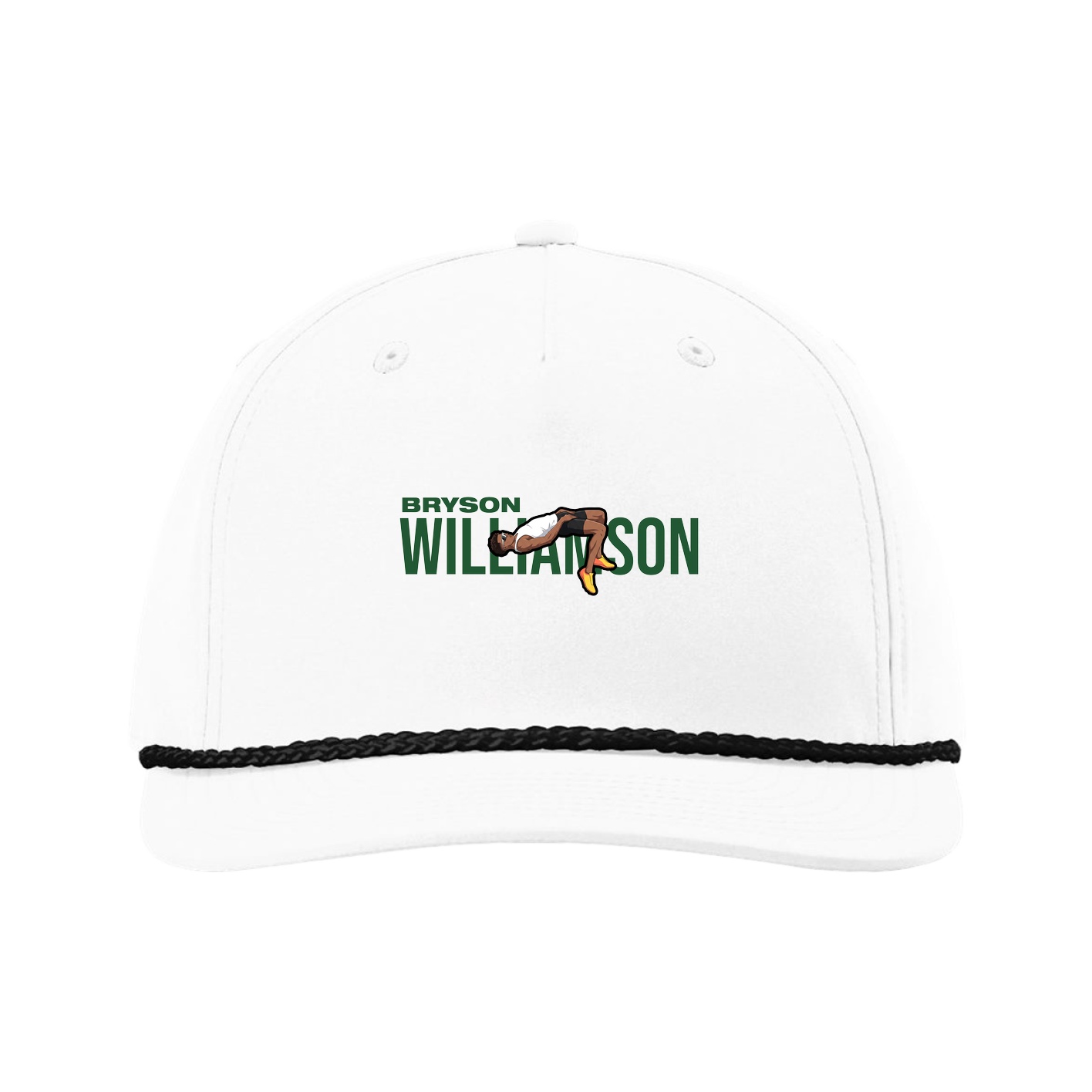 Five-Panel Classic Rope Cap — Player Name in White