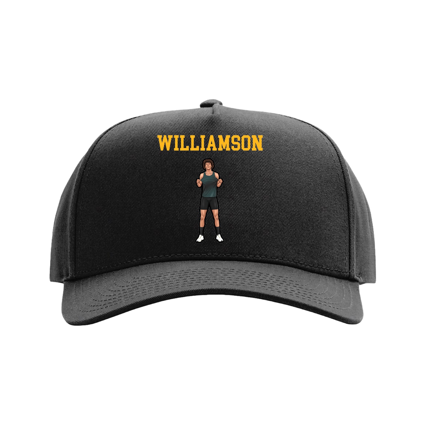 Full Fabric Five-Panel Champ Cap — Shirsey in Black