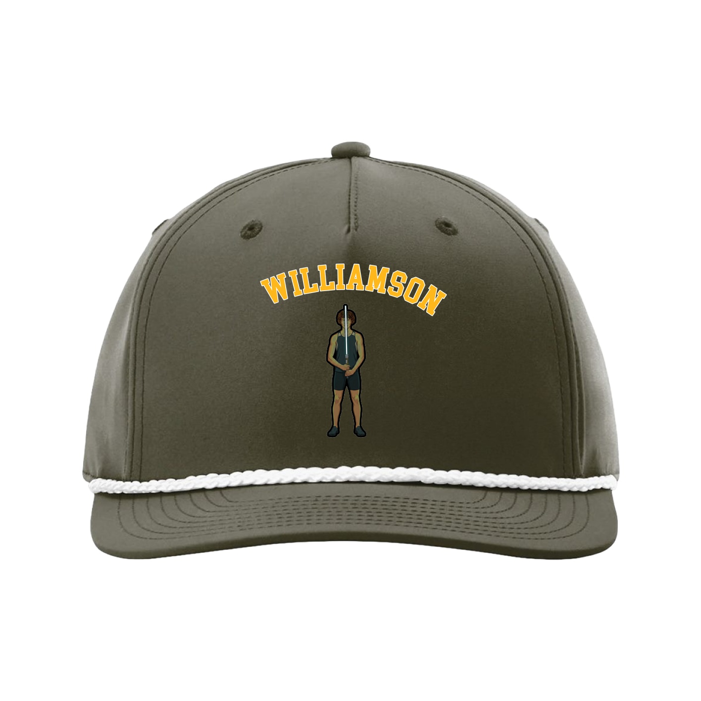 Five-Panel Classic Rope Cap — Shirsey Arch in Green