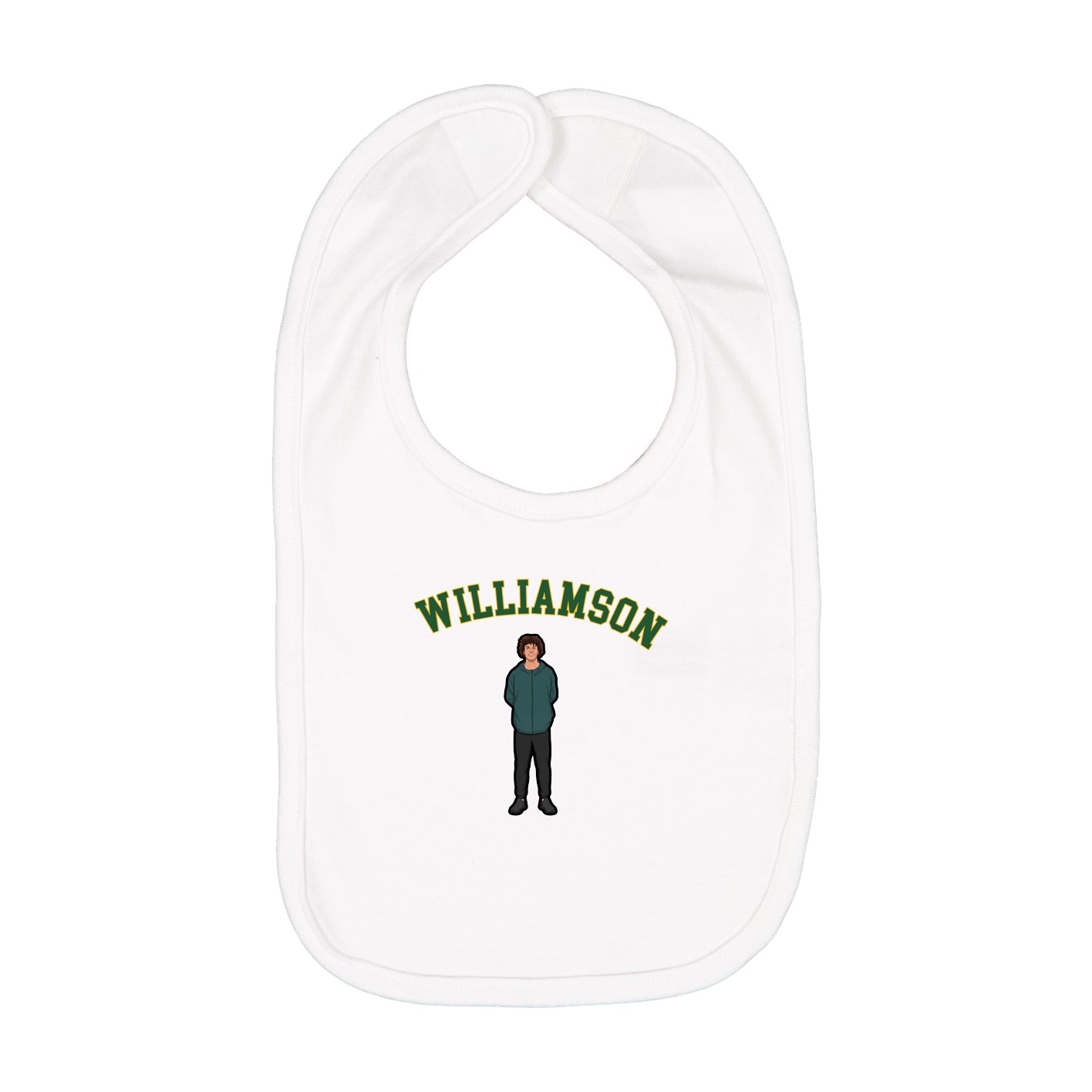 Infant Bib — Shirsey Arch in White