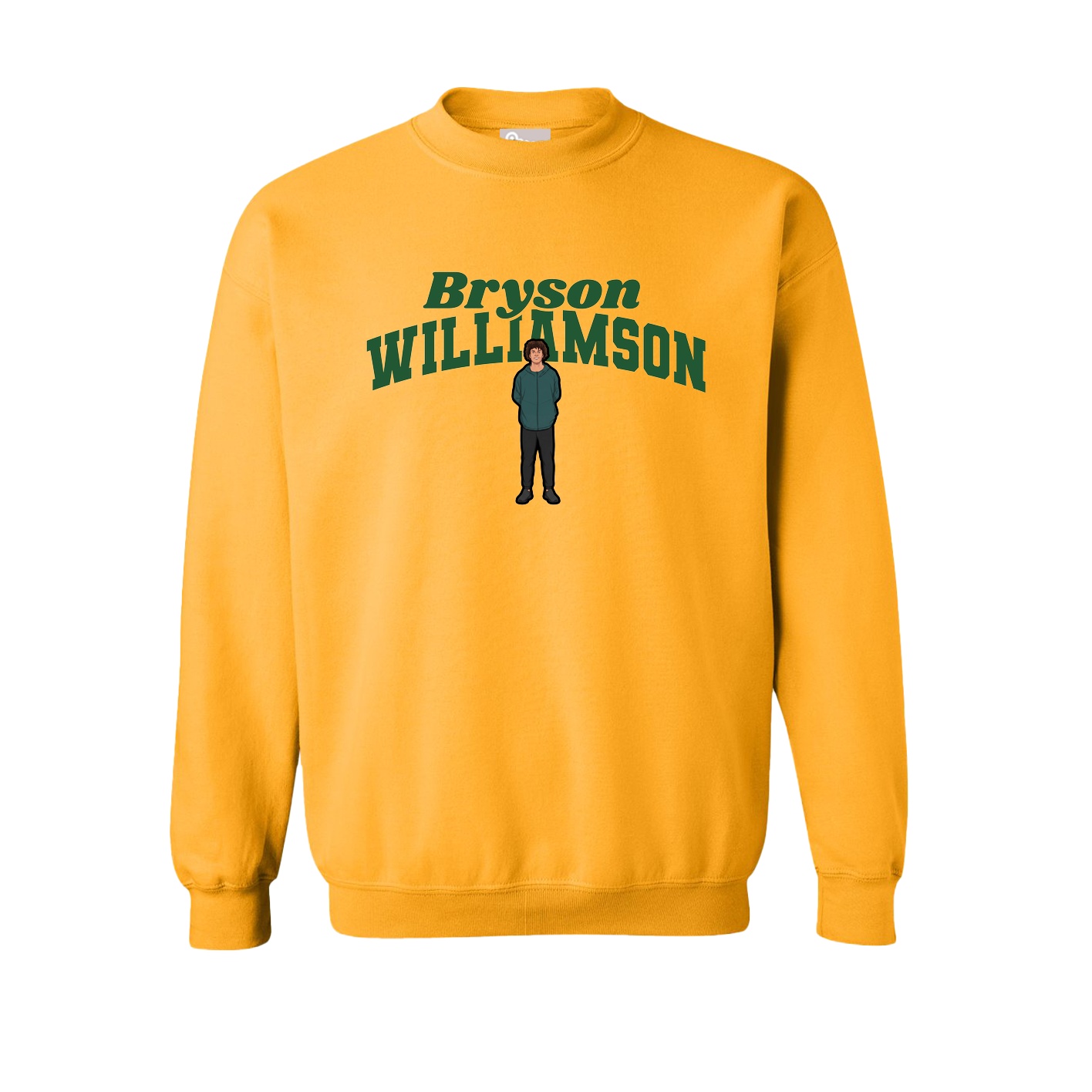 Fleece Crew — Signature Arch in Gold