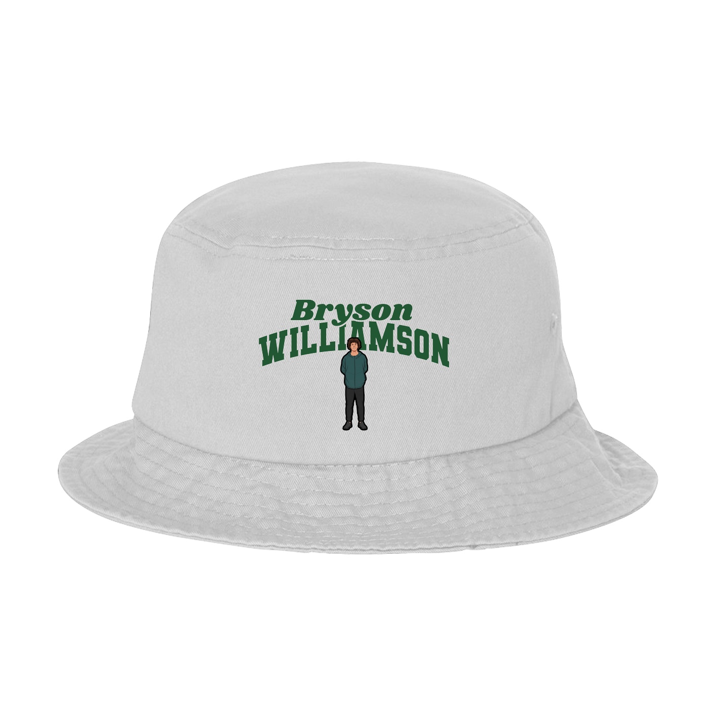 Bucket Cap — Signature Arch in White
