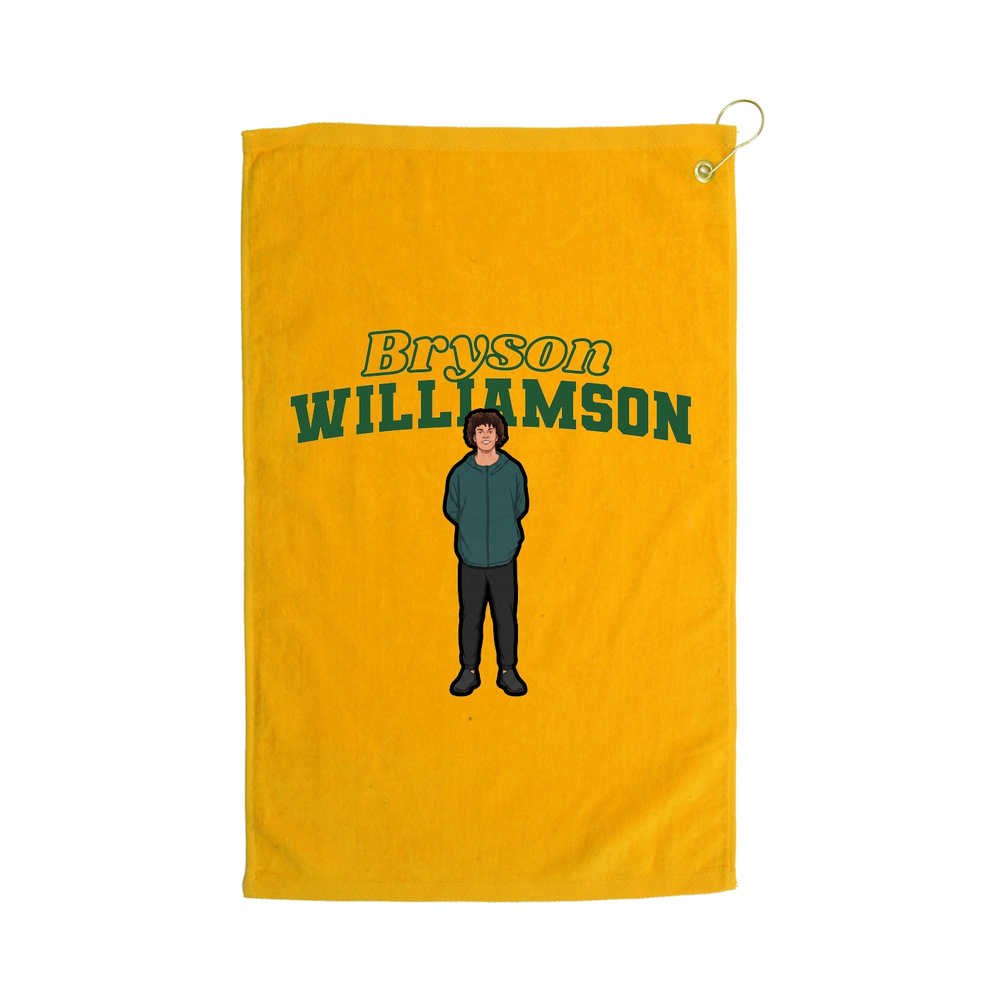 Golf Towel — Name Arch in Gold