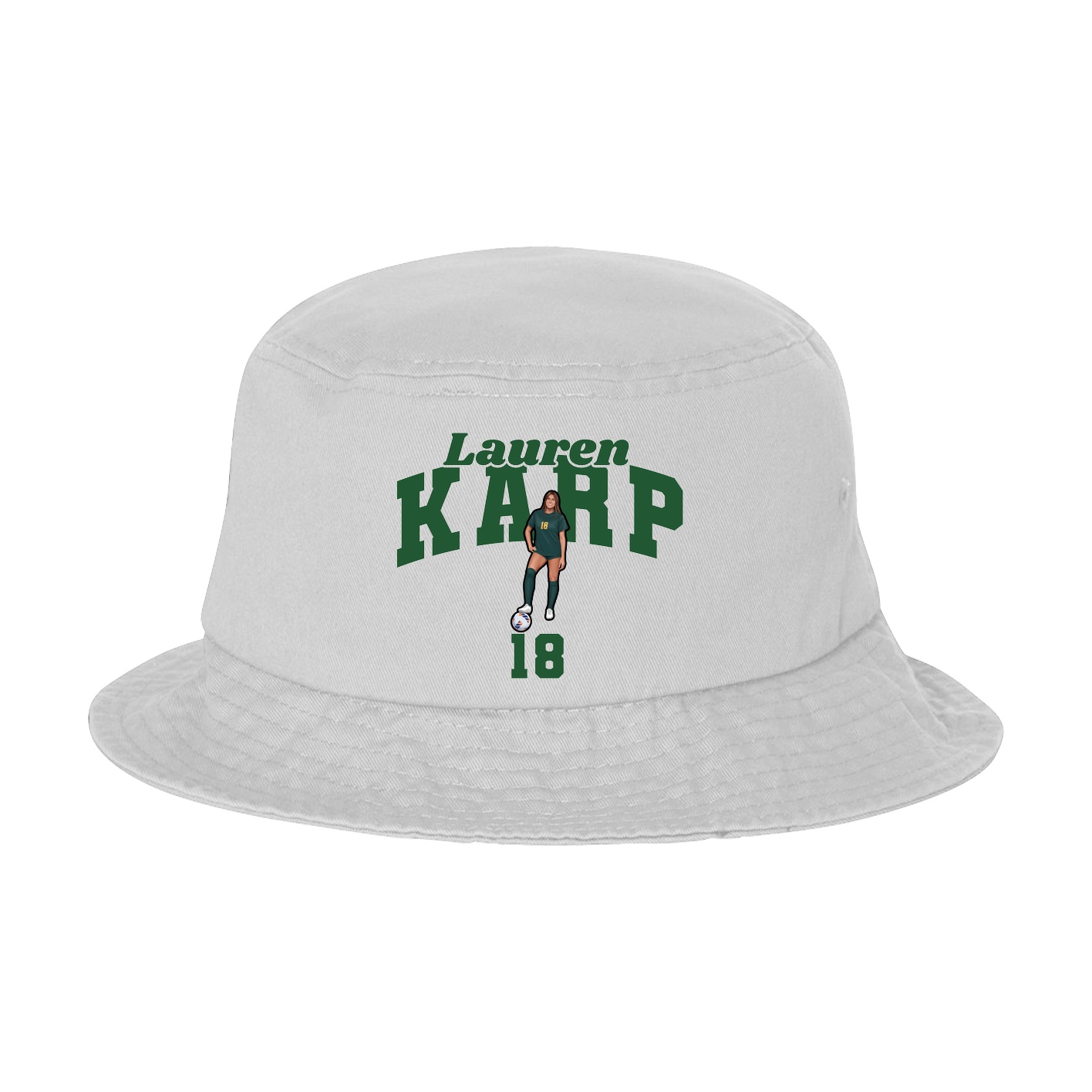 Bucket Cap — Signature Arch in White