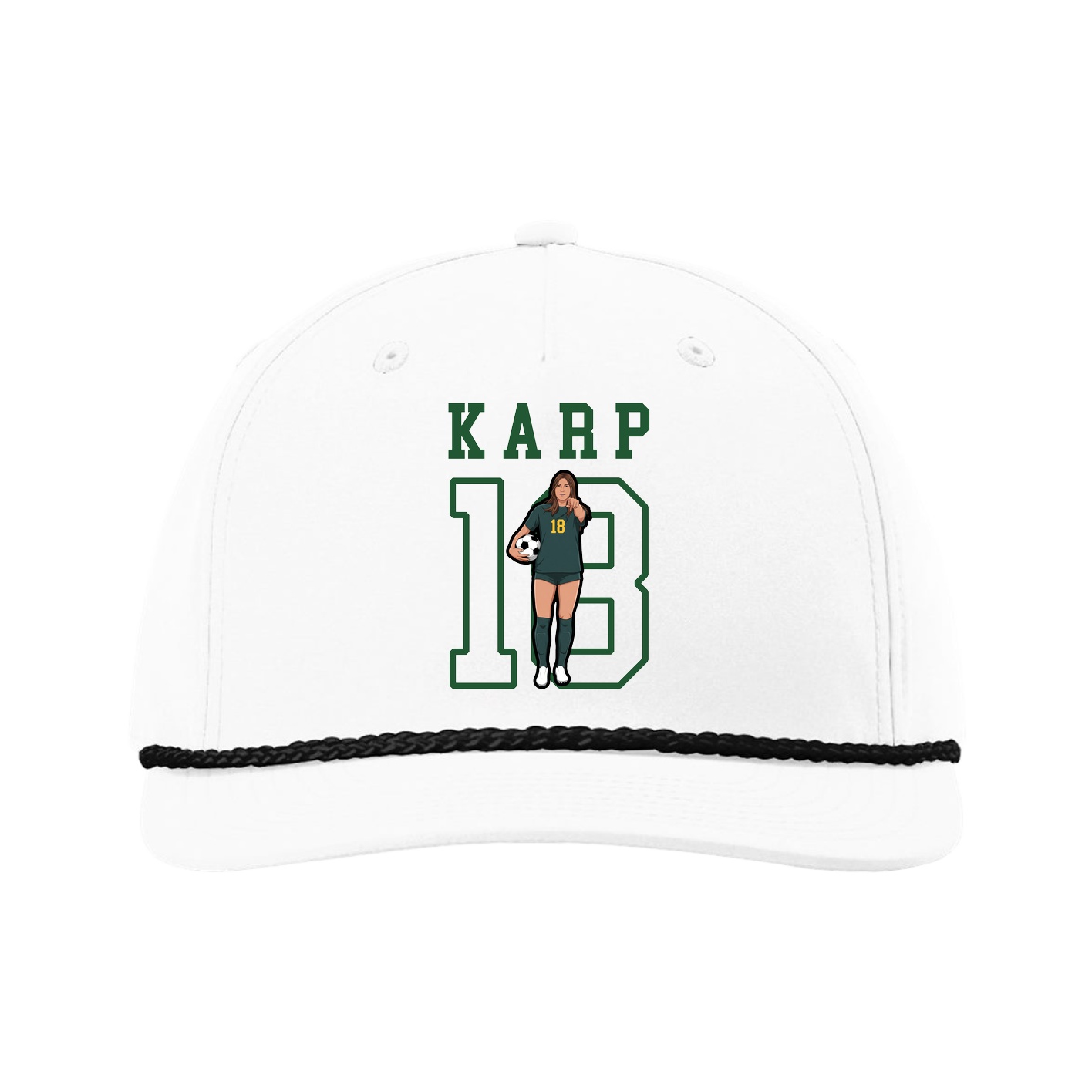 Five-Panel Classic Rope Cap — Shirsey in White