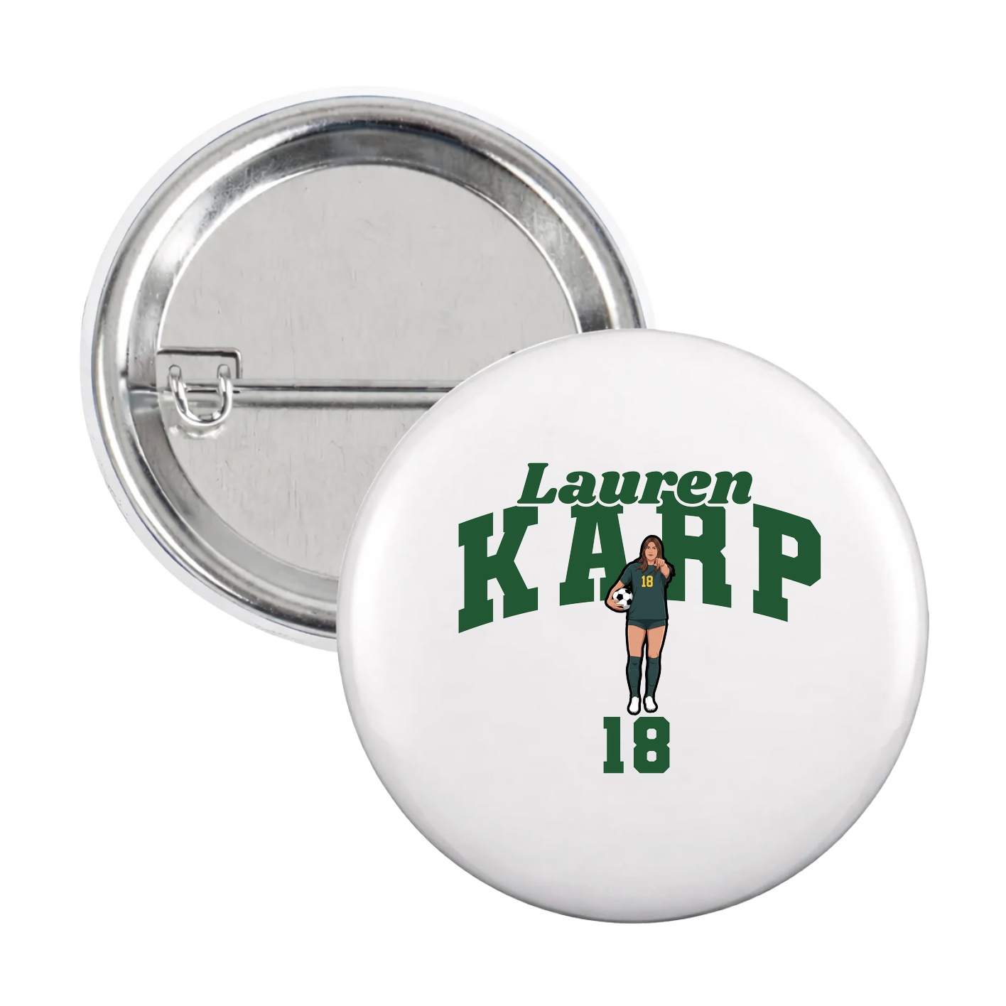 Game Day Button — Signature Arch in White
