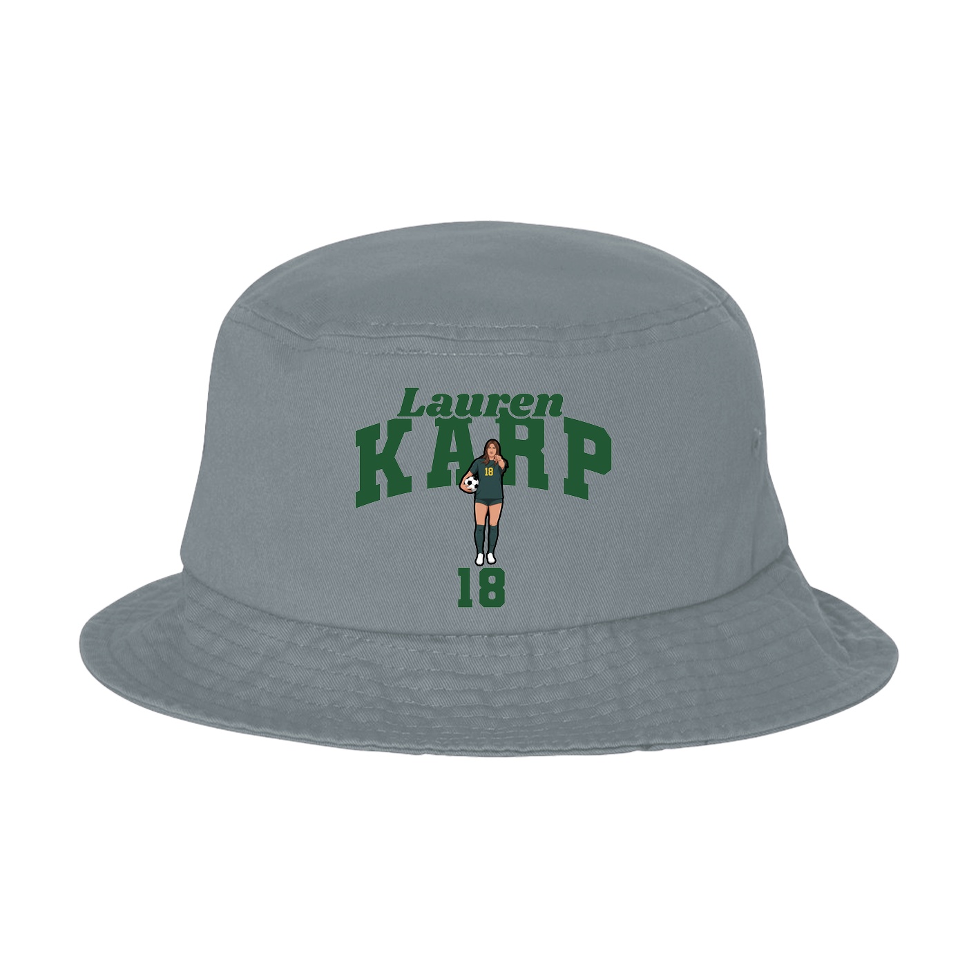 Bucket Cap — Signature Arch in Grey