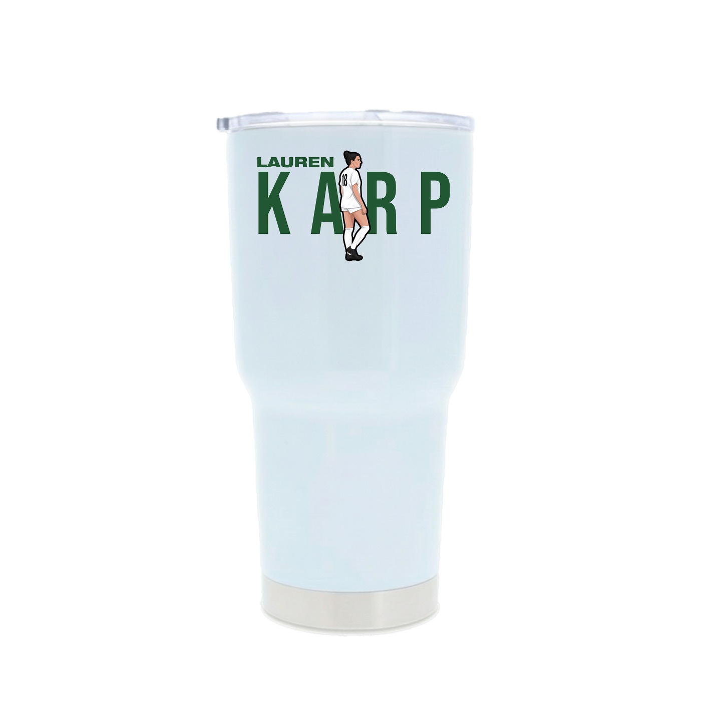 30oz Stainless Steel Tumbler — Player Name in White
