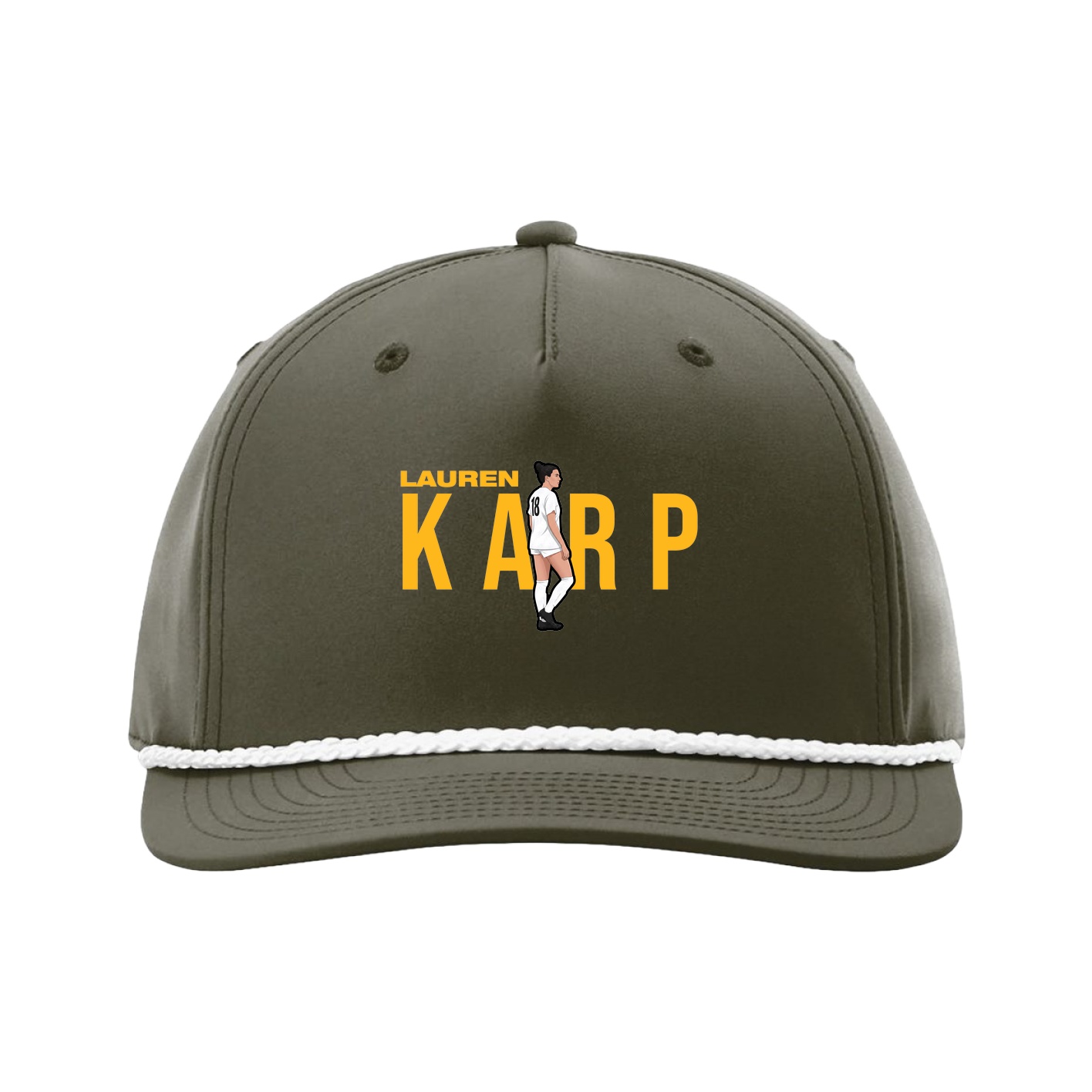 Five-Panel Classic Rope Cap — Player Name in Green