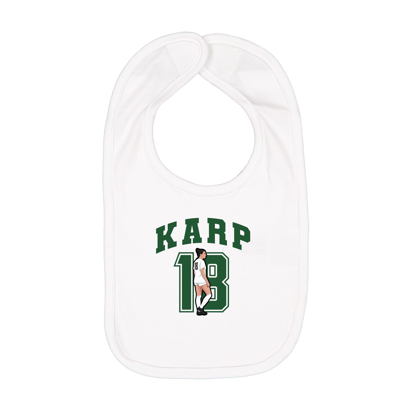 Infant Bib — Number in White