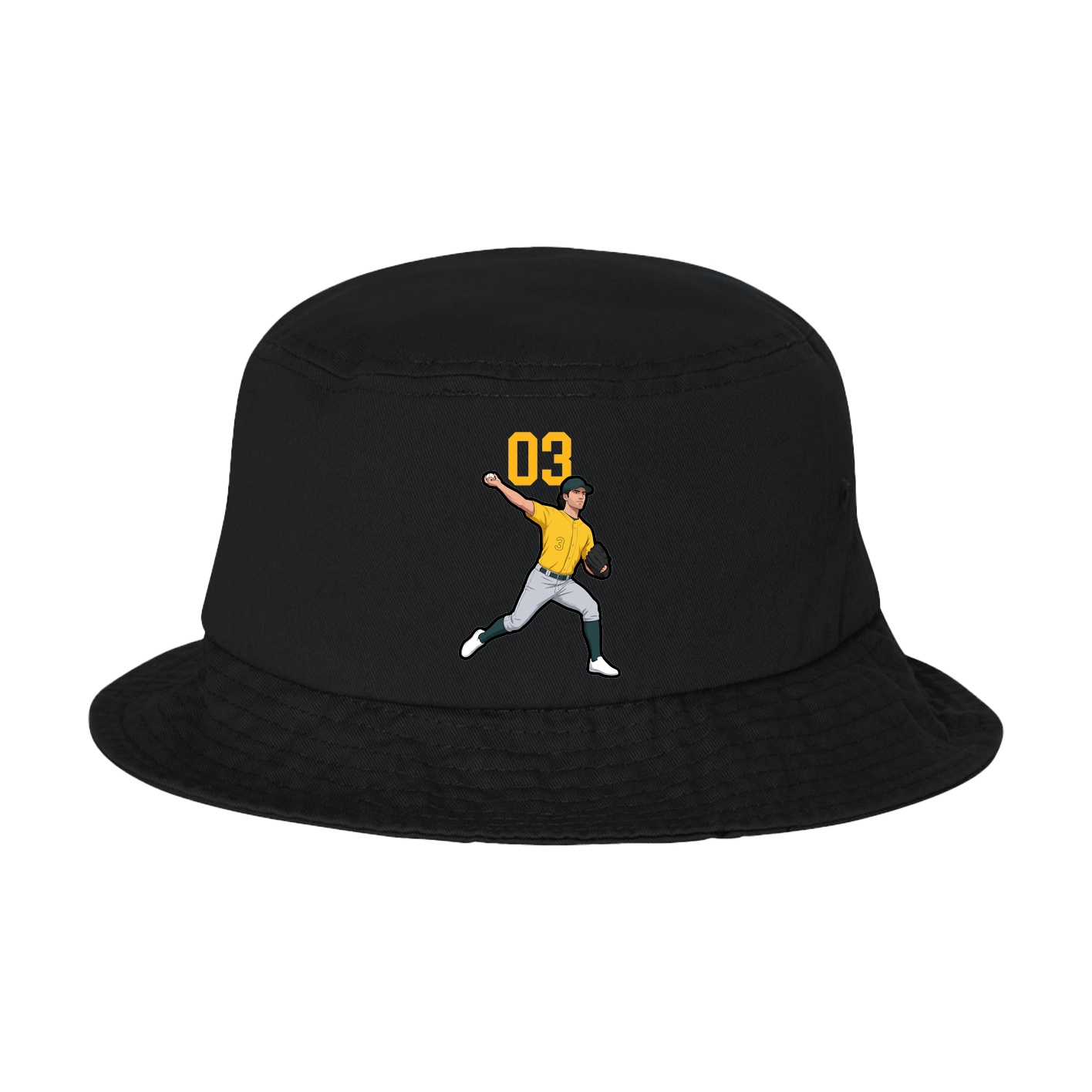 Bucket Cap — Number Top in Black