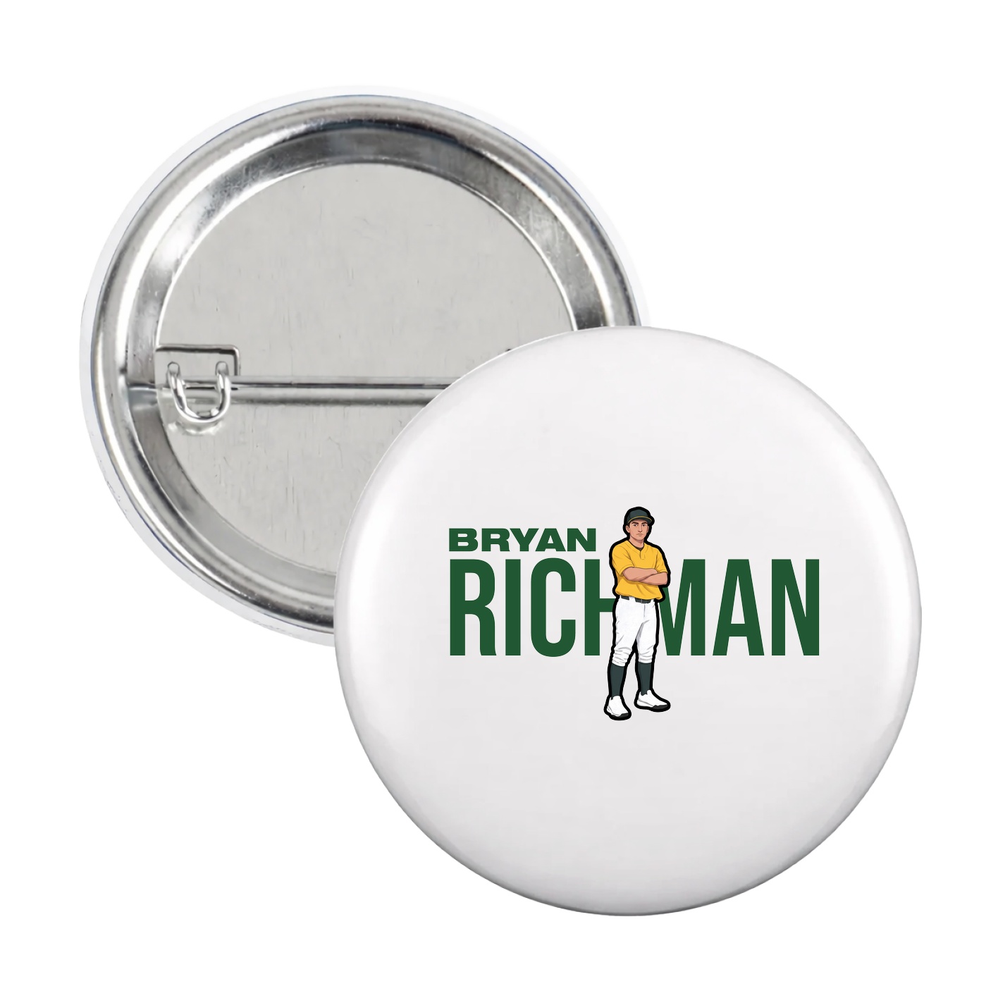 Game Day Button — Player Name in White