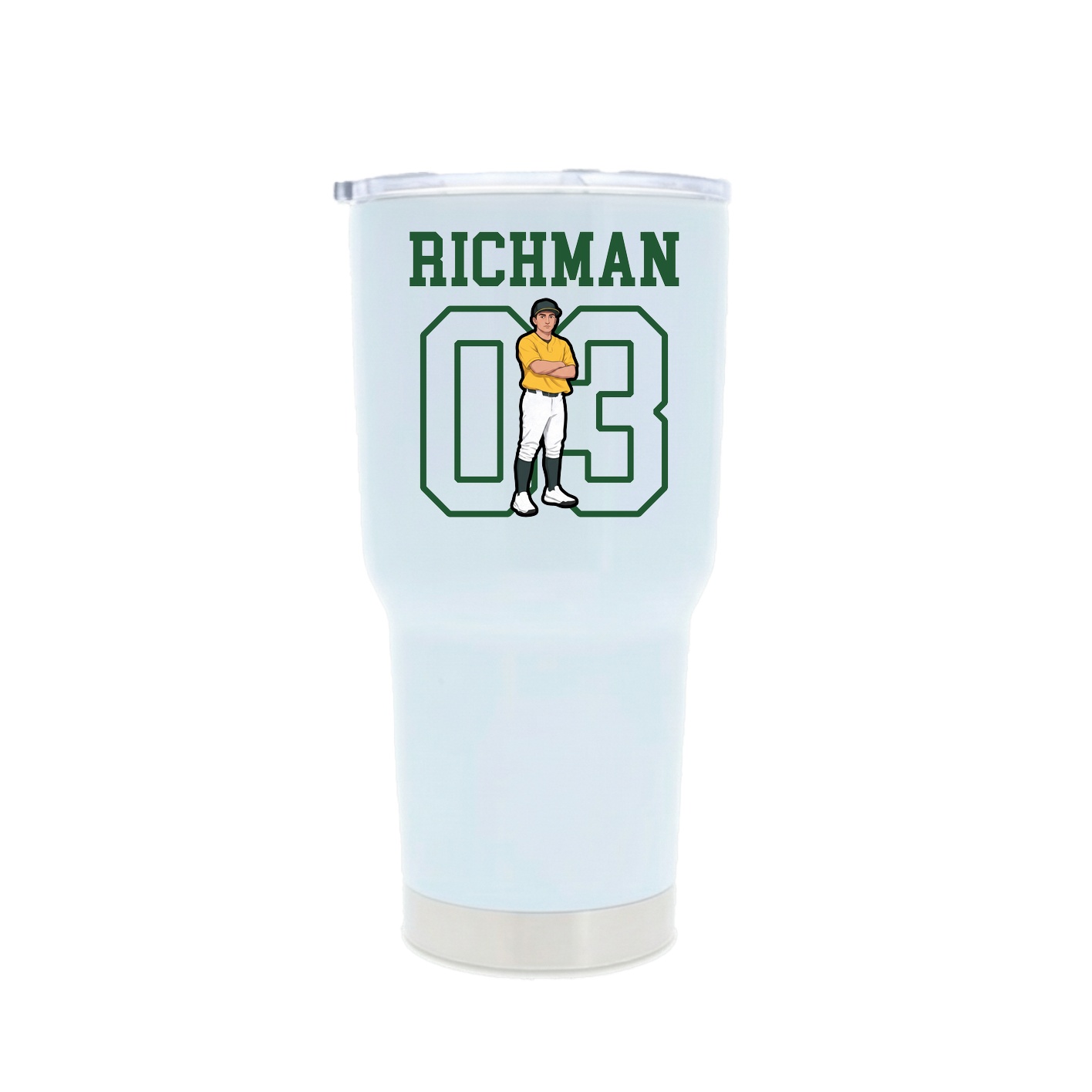 30oz Stainless Steel Tumbler — Shirsey in White
