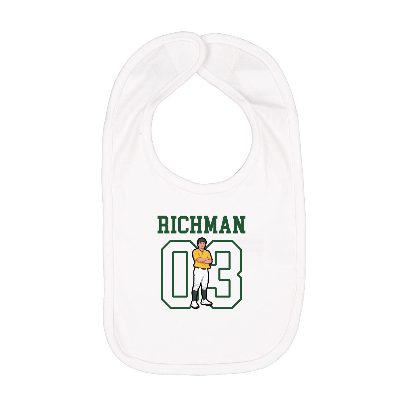 Infant Bib — Shirsey in White