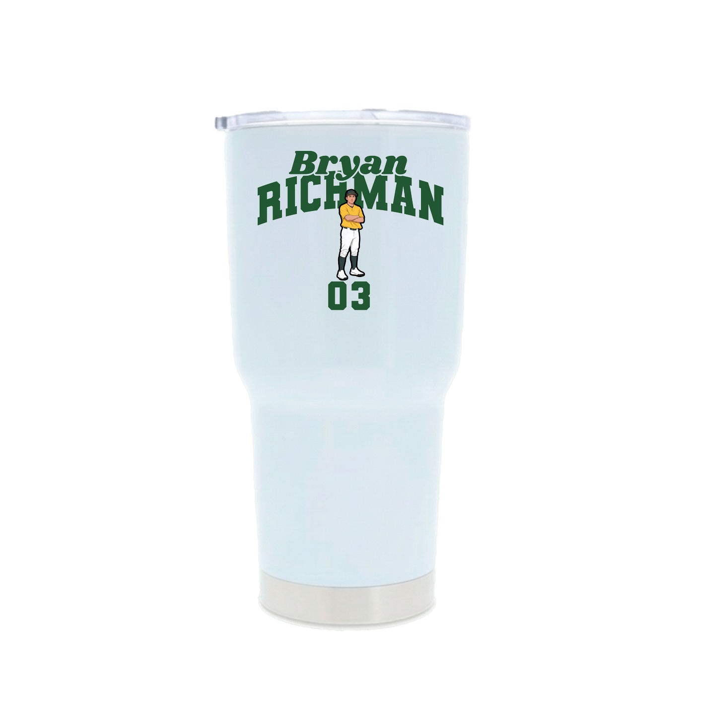 30oz Stainless Steel Tumbler — Signature Arch in White