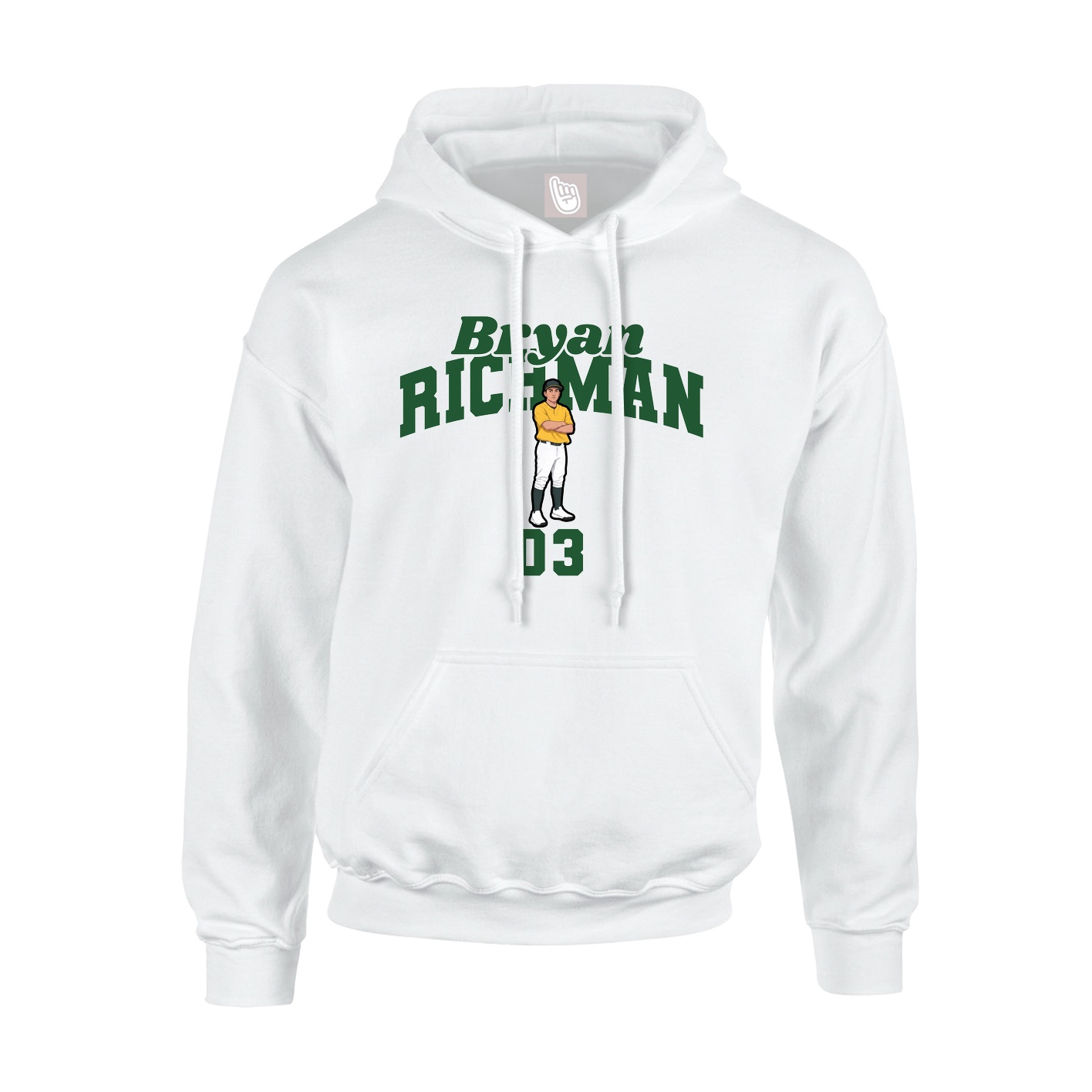 Hoodie — Signature Arch in White