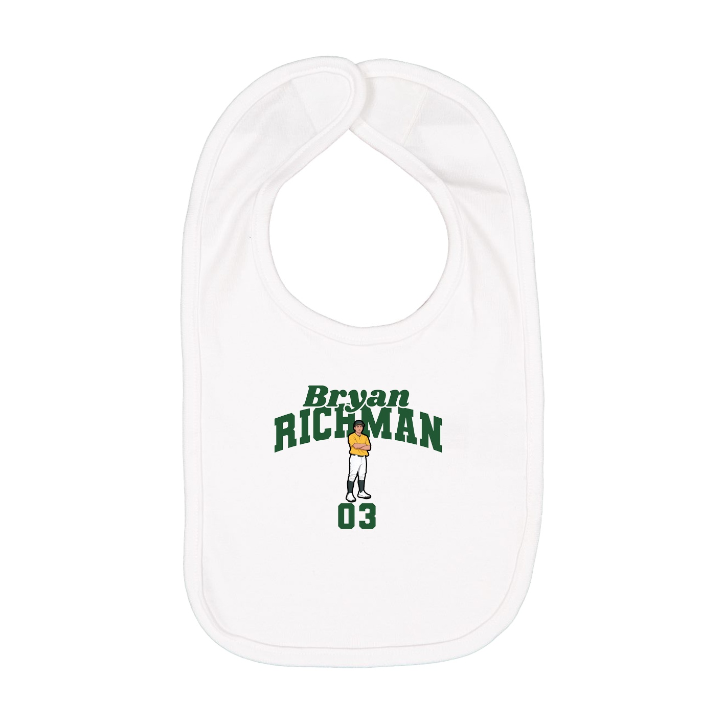 Infant Bib — Signature Arch in White