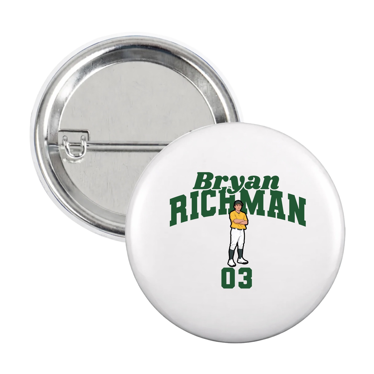 Game Day Button — Signature Arch in White