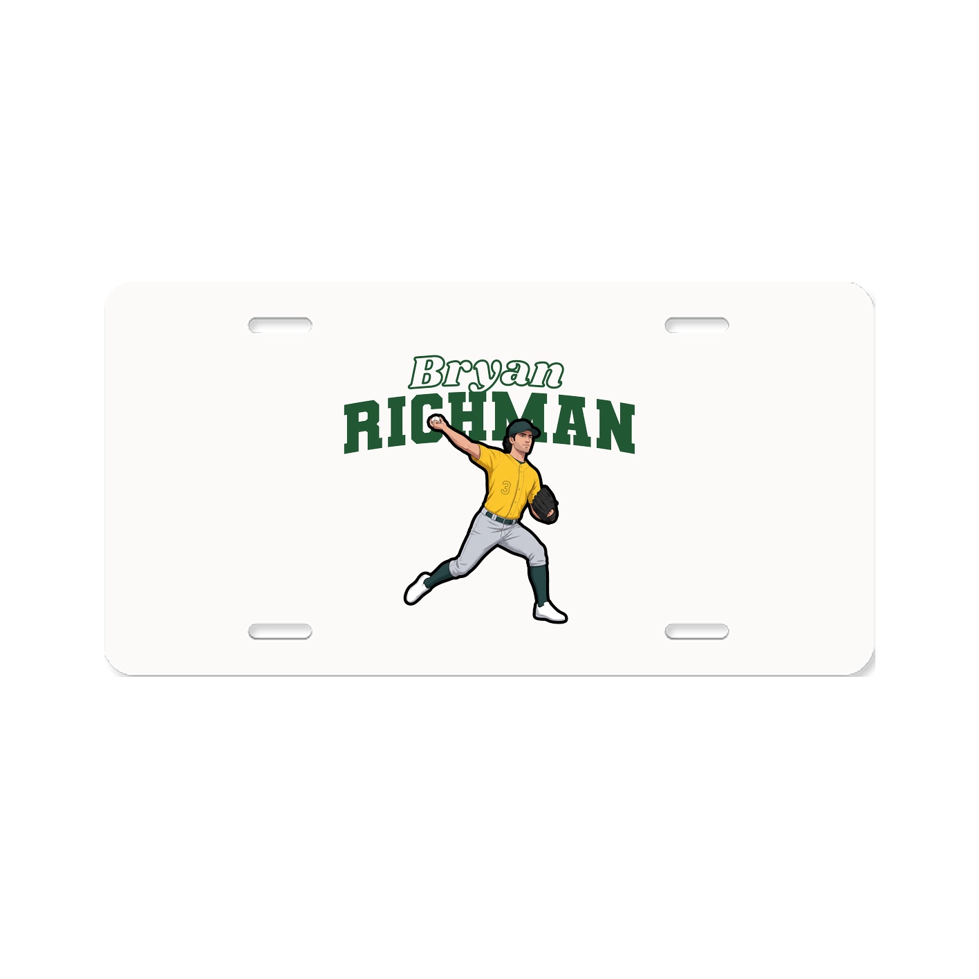 License Plate — Name Arch in Classic