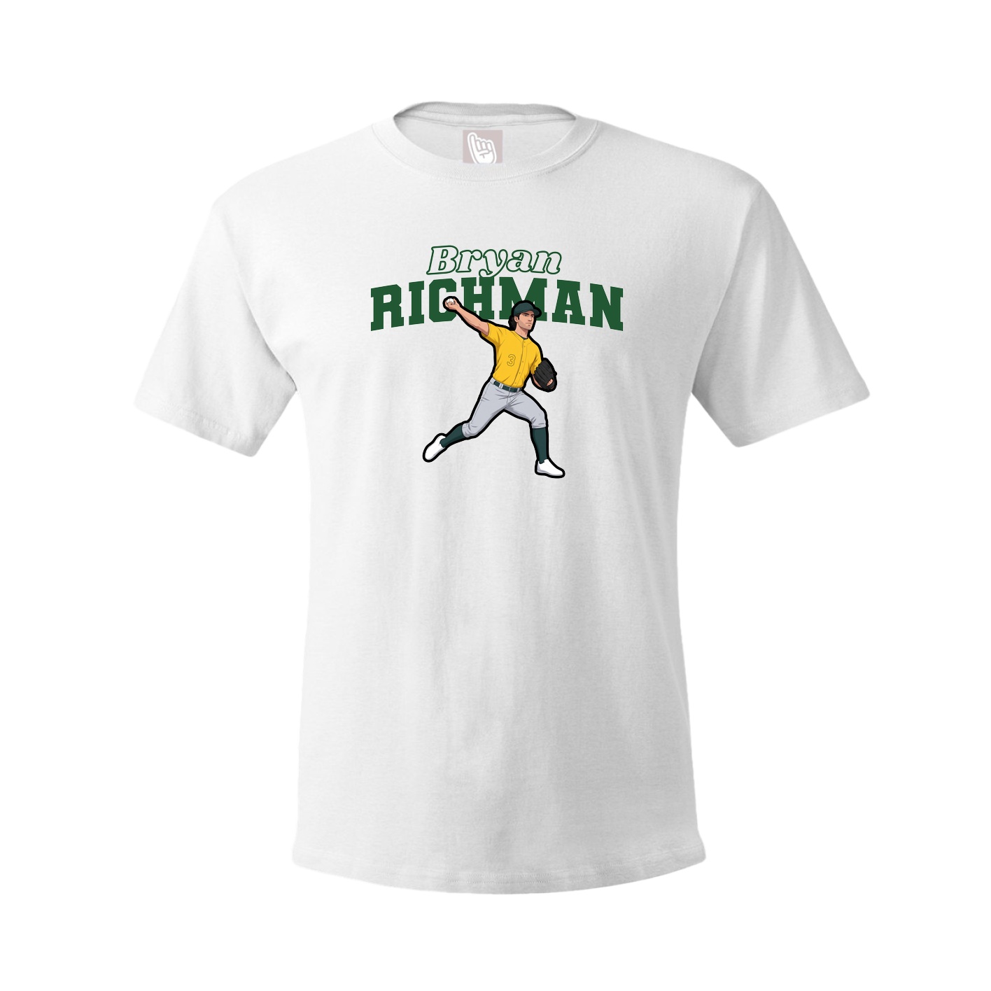 Youth Tee — Name Arch in White
