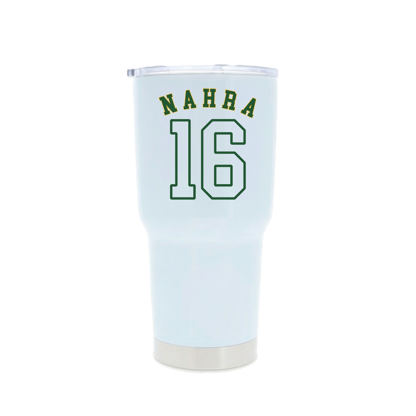 30oz Stainless Steel Tumbler — Shirsey Arch in White
