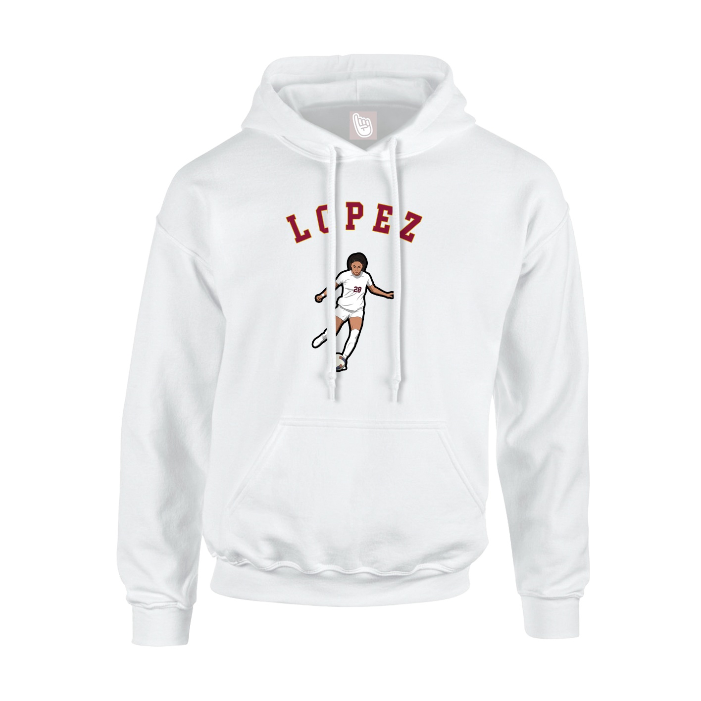 Youth Hoodie — Shirsey Arch in White