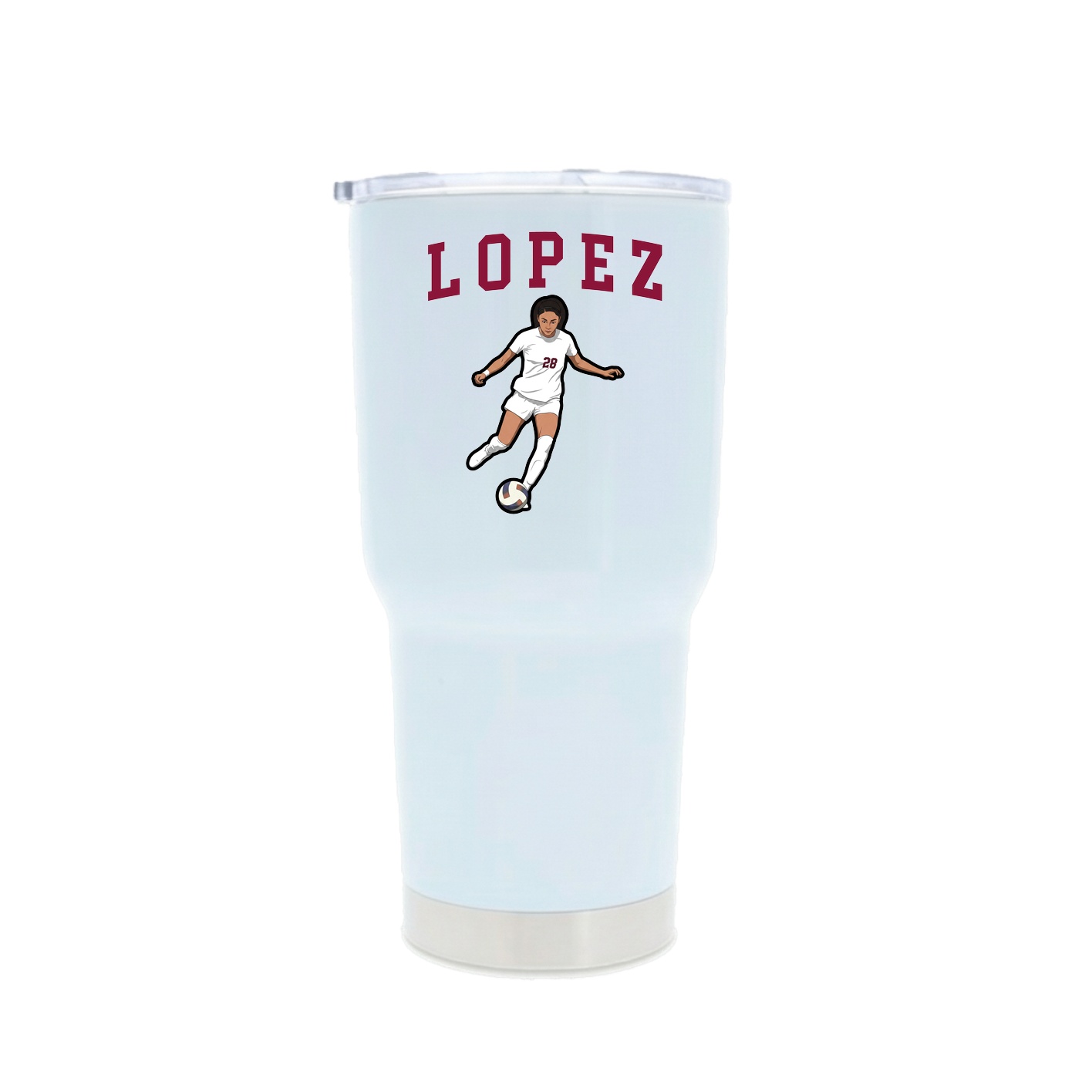 30oz Stainless Steel Tumbler — Shirsey in White