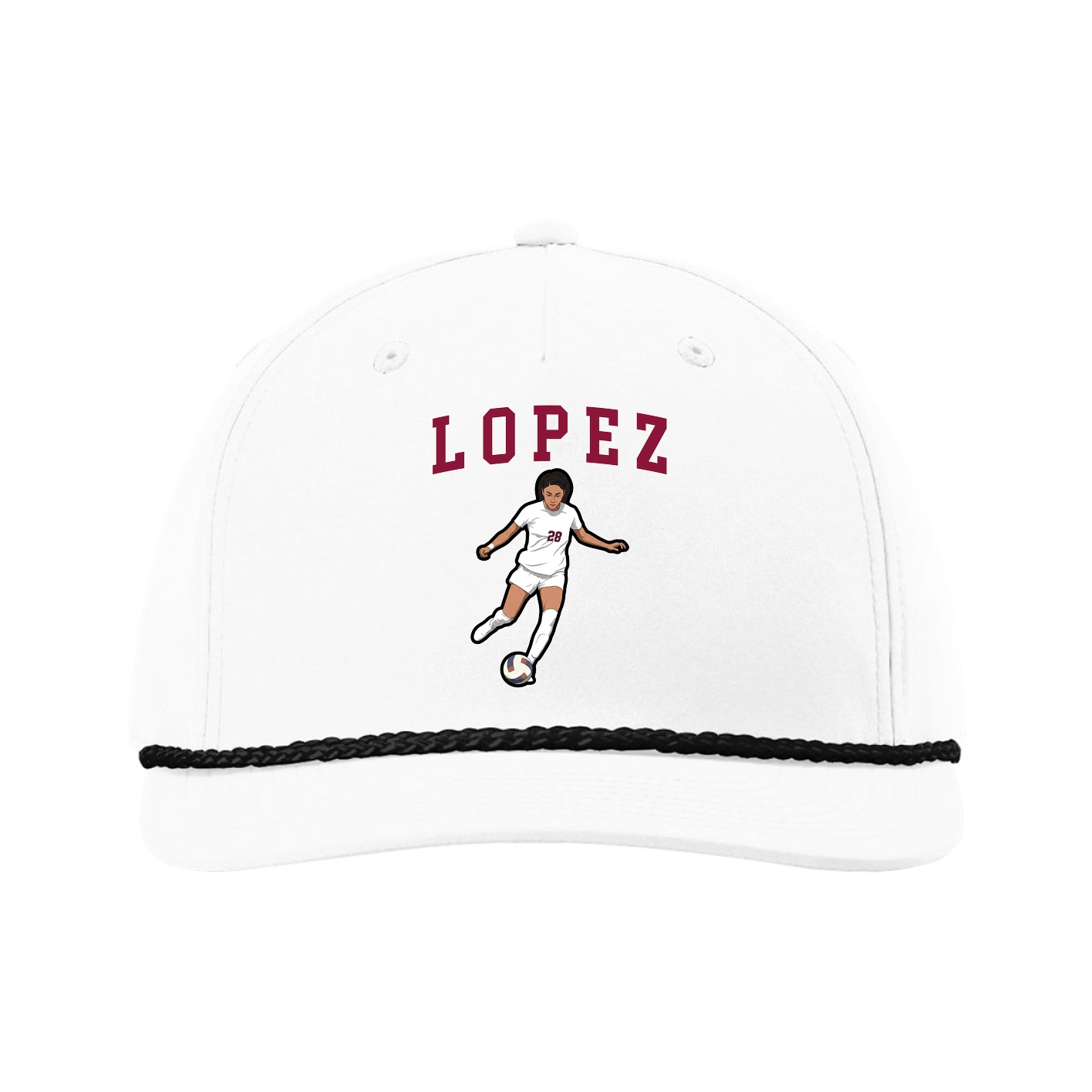 Five-Panel Classic Rope Cap — Shirsey in White