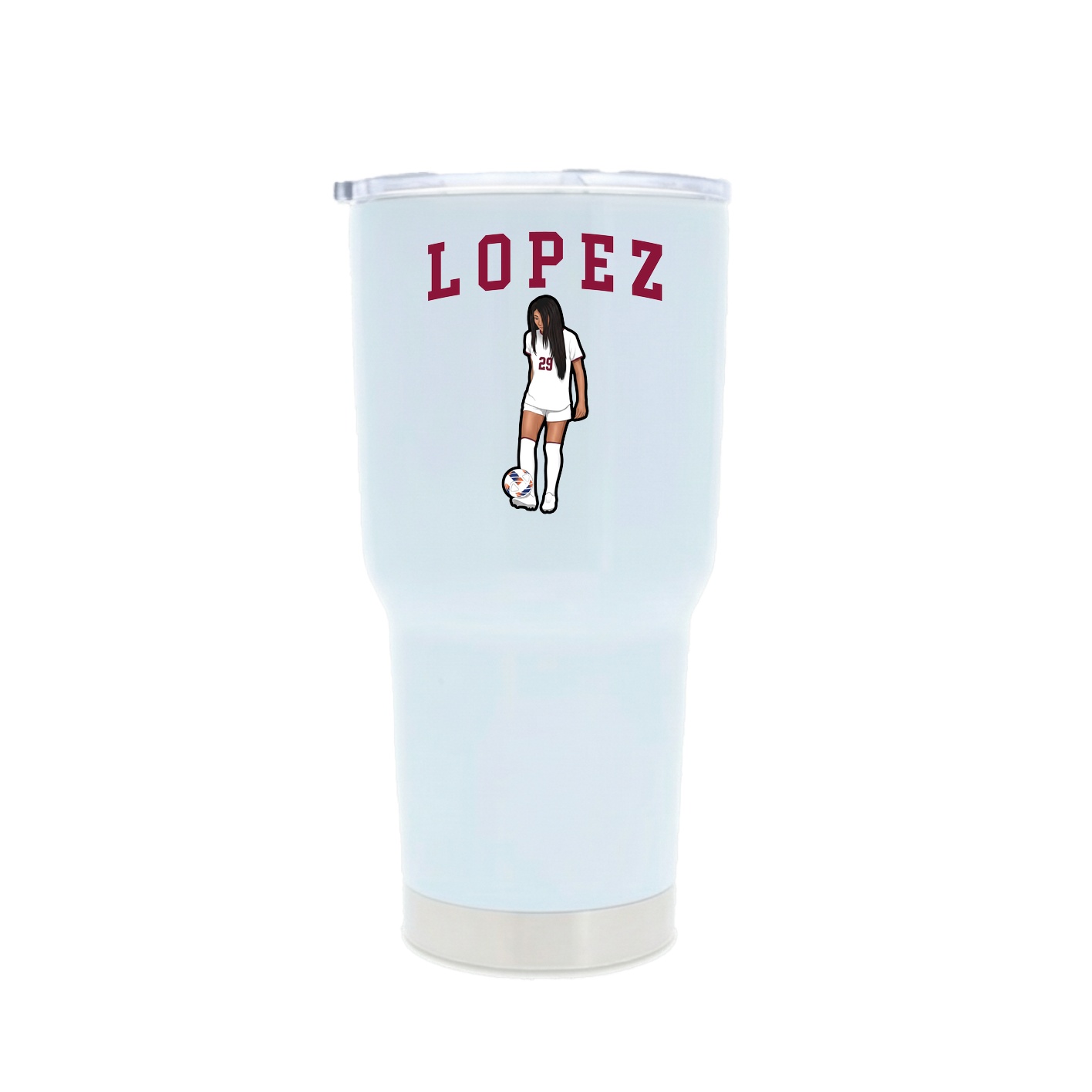 30oz Stainless Steel Tumbler — Shirsey in White