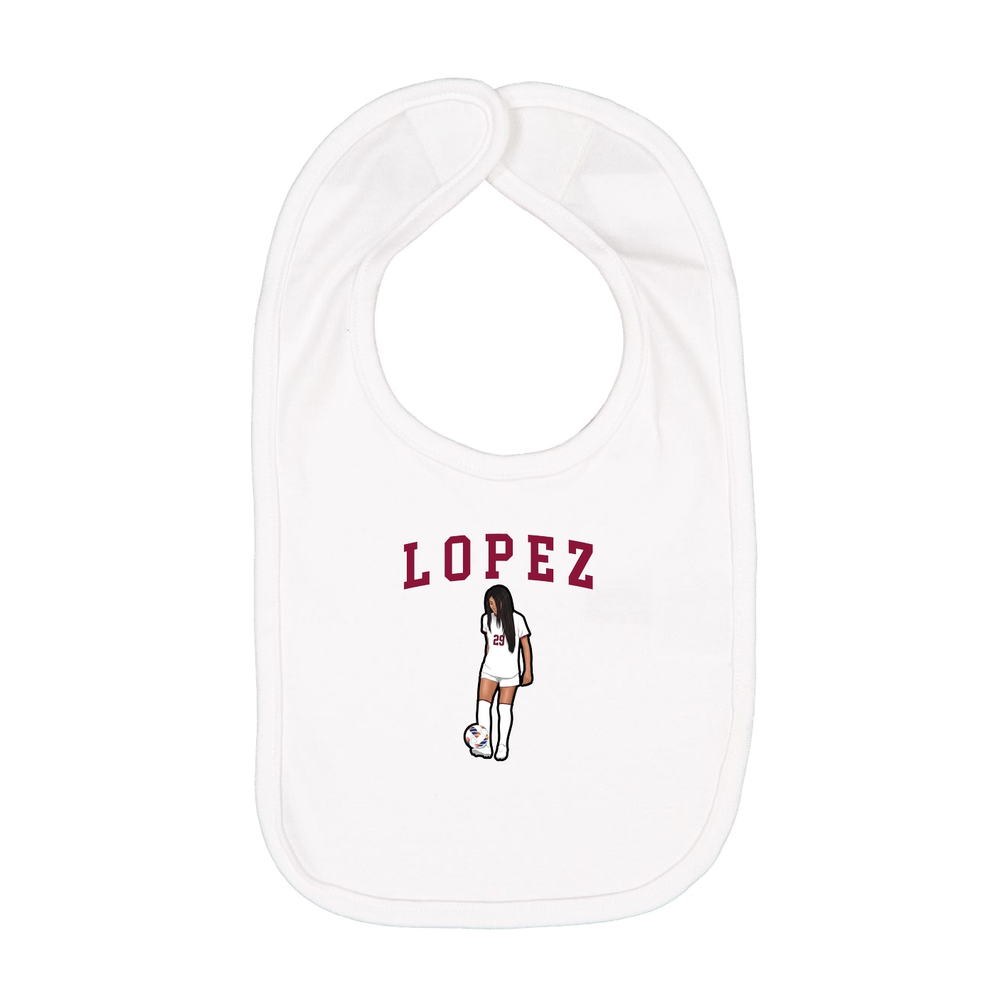 Infant Bib — Shirsey in White