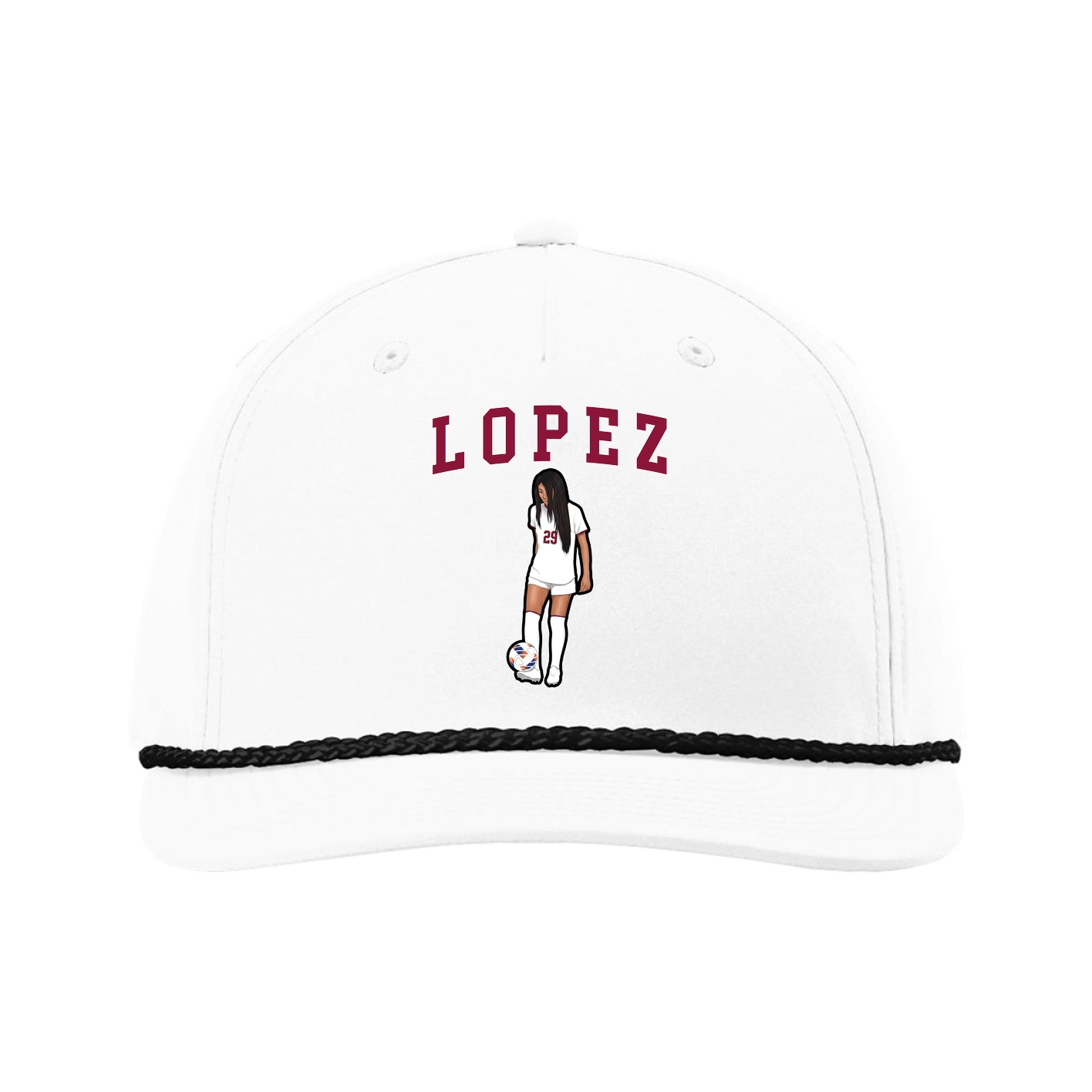 Five-Panel Classic Rope Cap — Shirsey in White