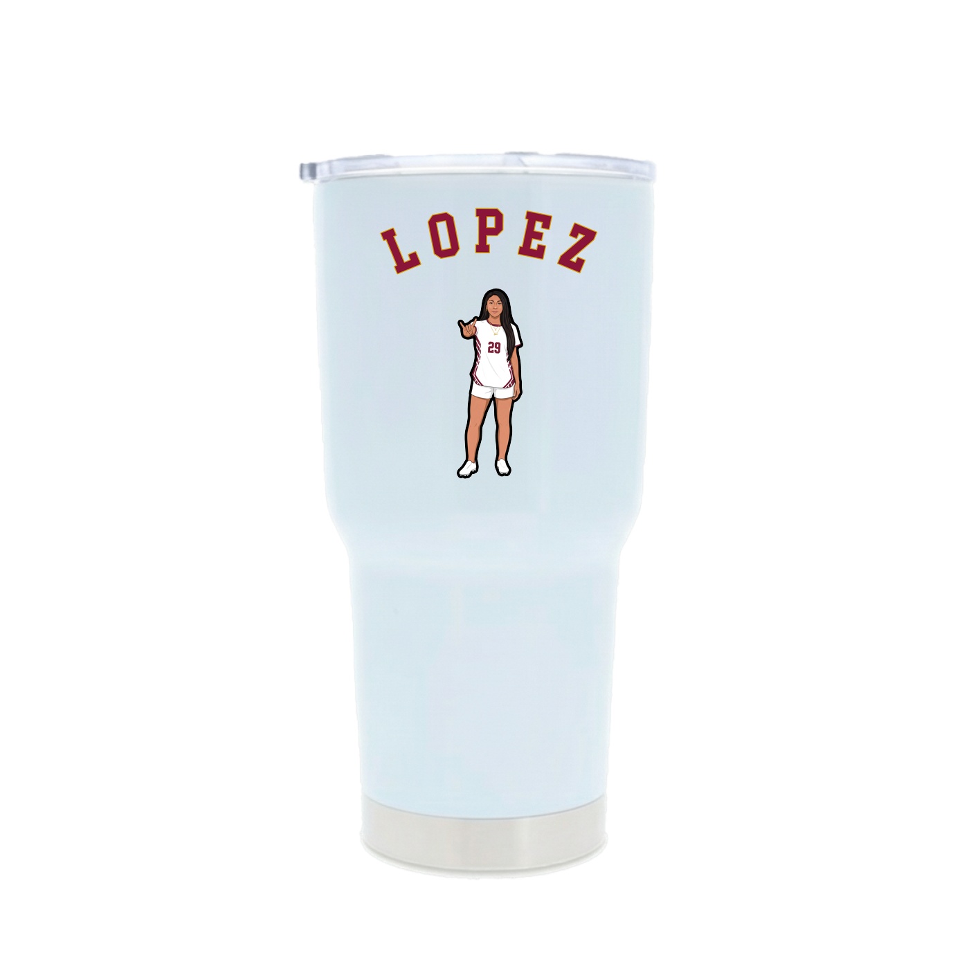 30oz Stainless Steel Tumbler — Shirsey Arch in White